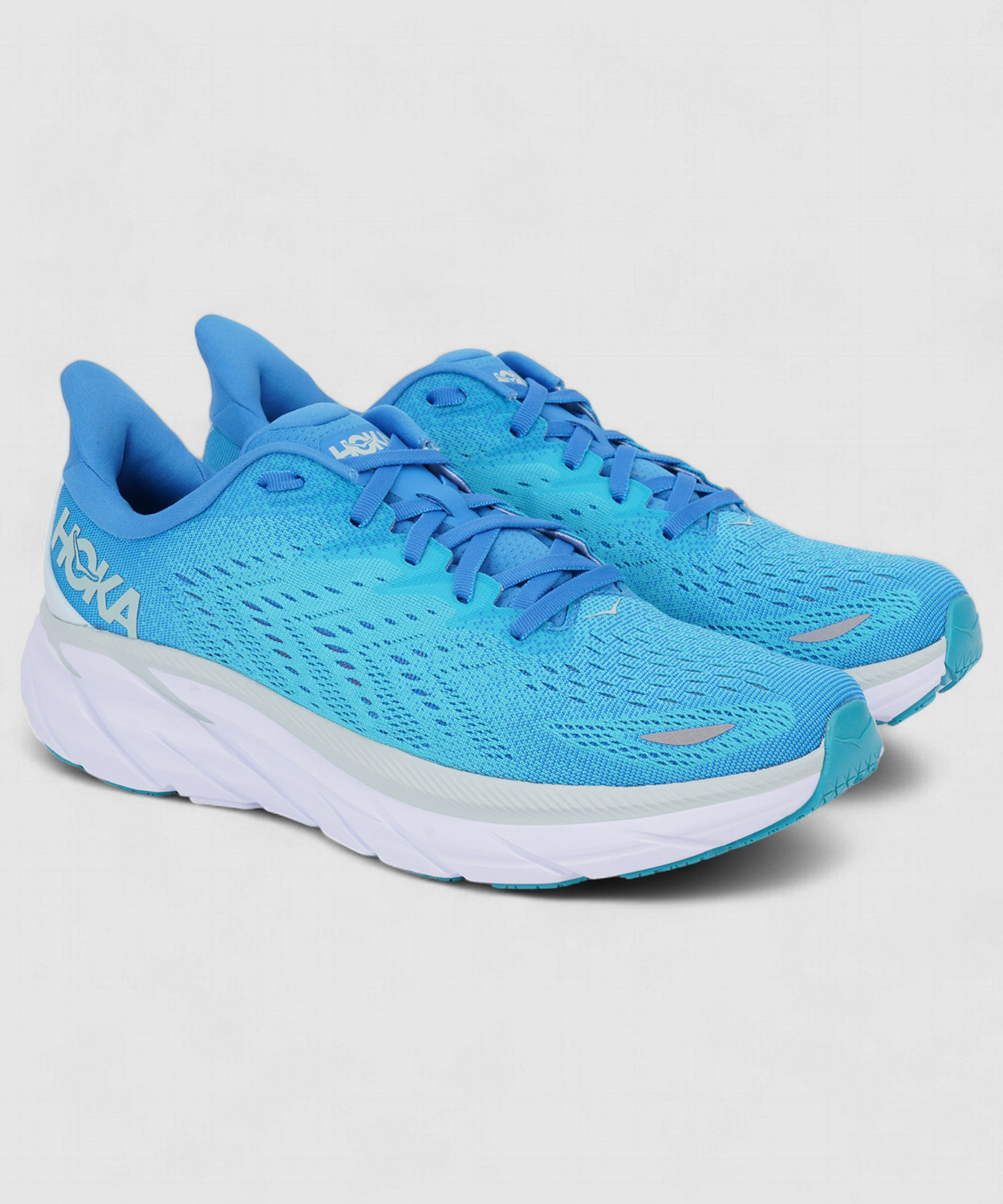 Image of Hoka M CLIFTON 8 Running Shoes For Men (Blue, 9)