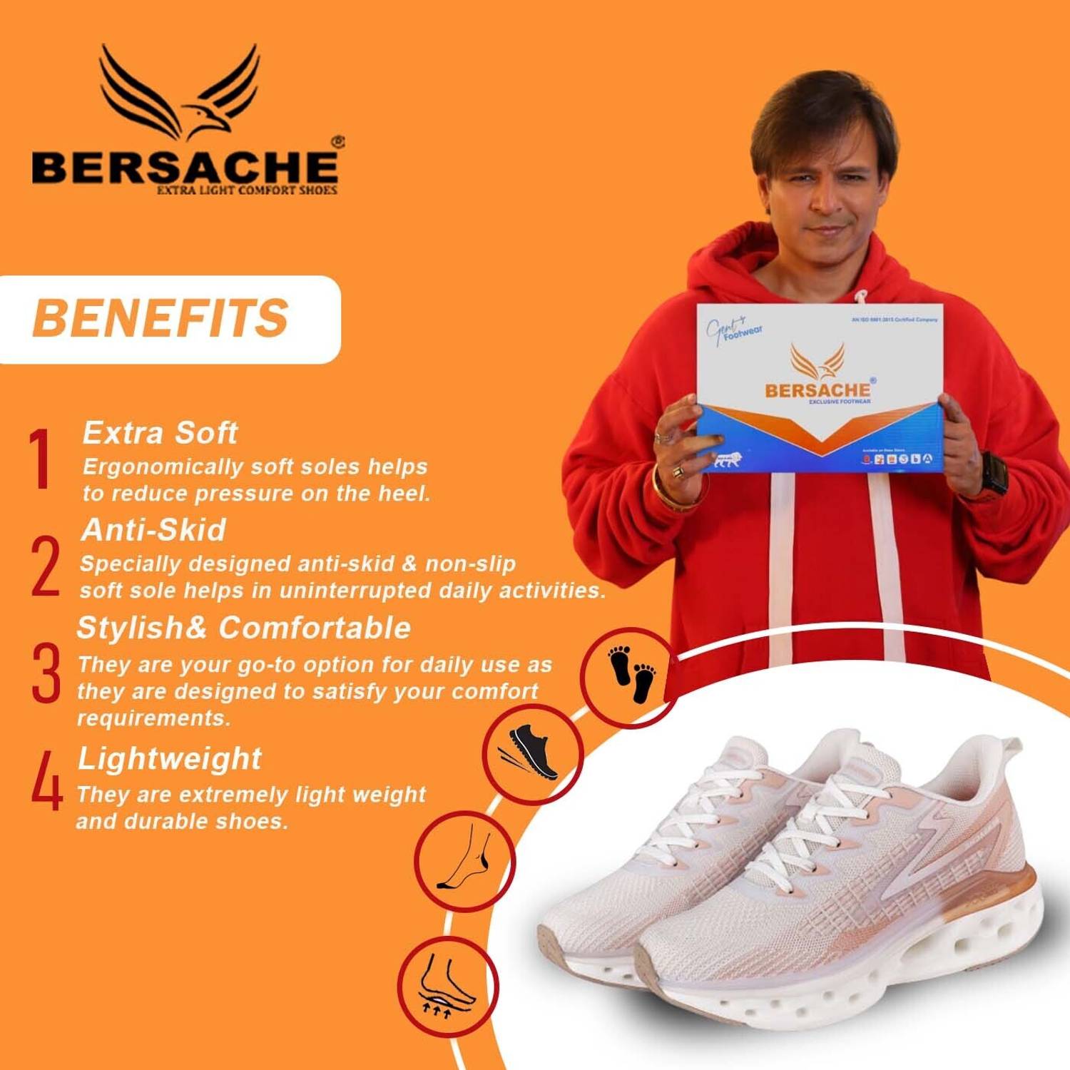 Bersache Mens Casual Sneakers - Image 2