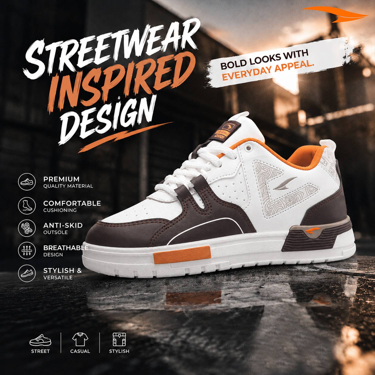 asian Motion-01 Men's Lightweight Sneaker with Soft Cushioning