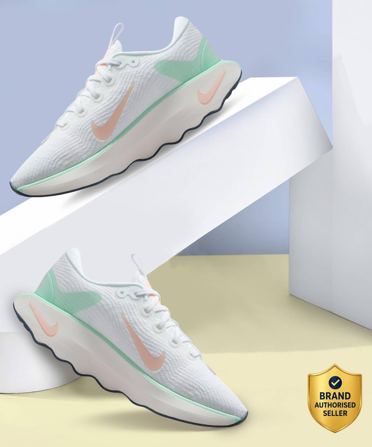 NIKE WMNS MOTIVA White Walking Shoes - Image 1