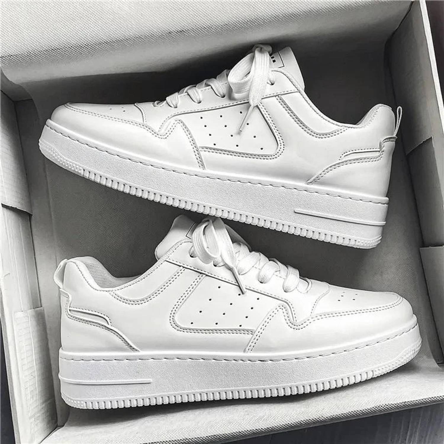 Stranger Brothers Men's White Sneakers