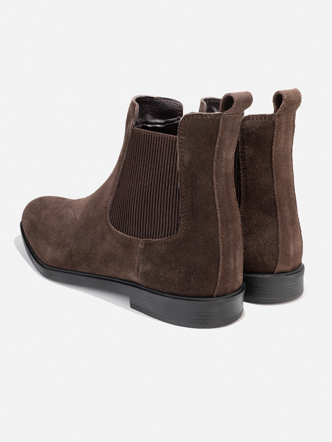 Image of ALBERTO TORRESI Luxurious Brown Suede Leather Chelsea Boots for Men Boots For Men