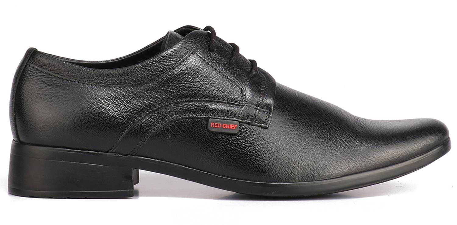 RED CHIEF RC3496 001 Black Derby Shoes - Image 3