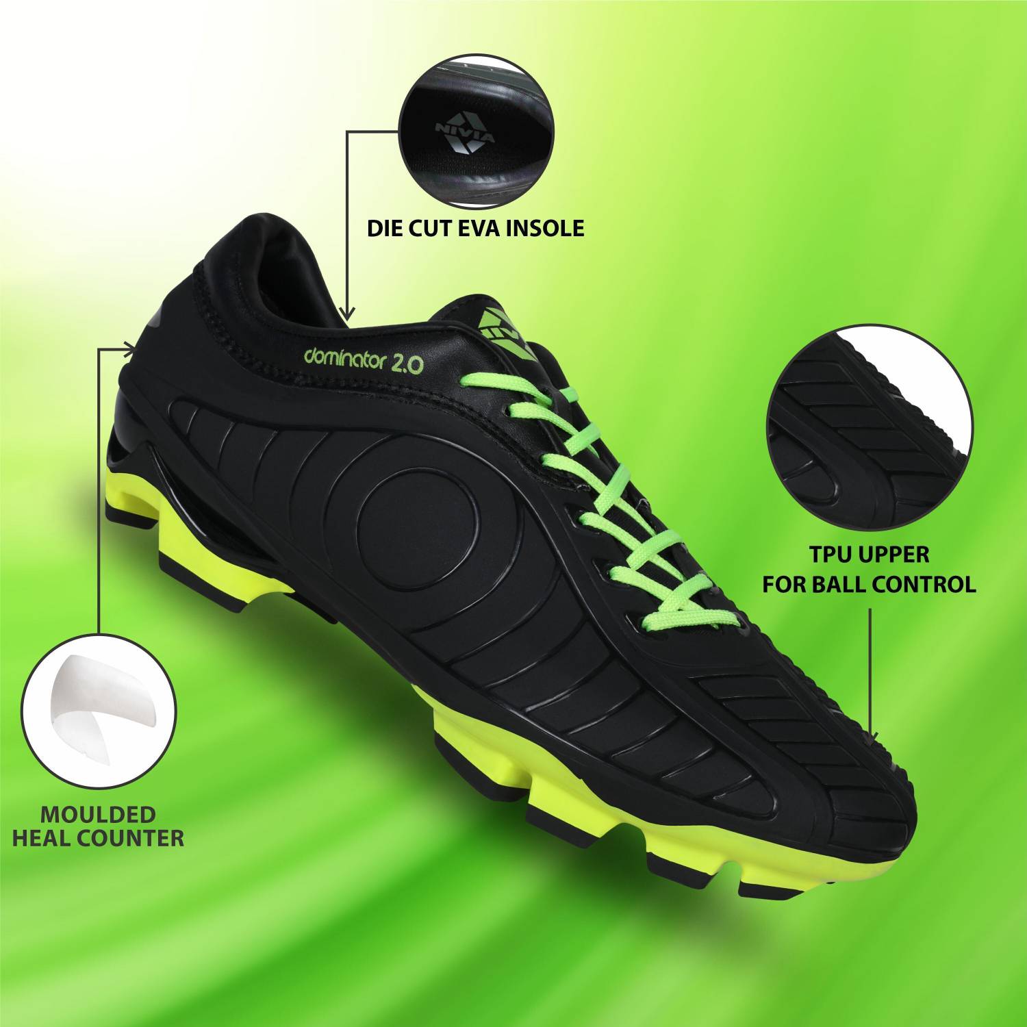 NIVIA Dominator 2.0 Basketball Shoes for Men - Black - Image 4