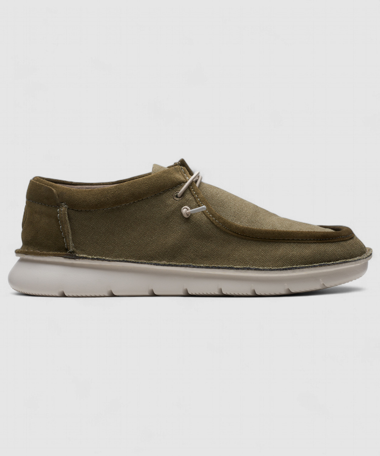 Image of CLARKS Colehill Easy Dark Olive Txt Casuals For Men