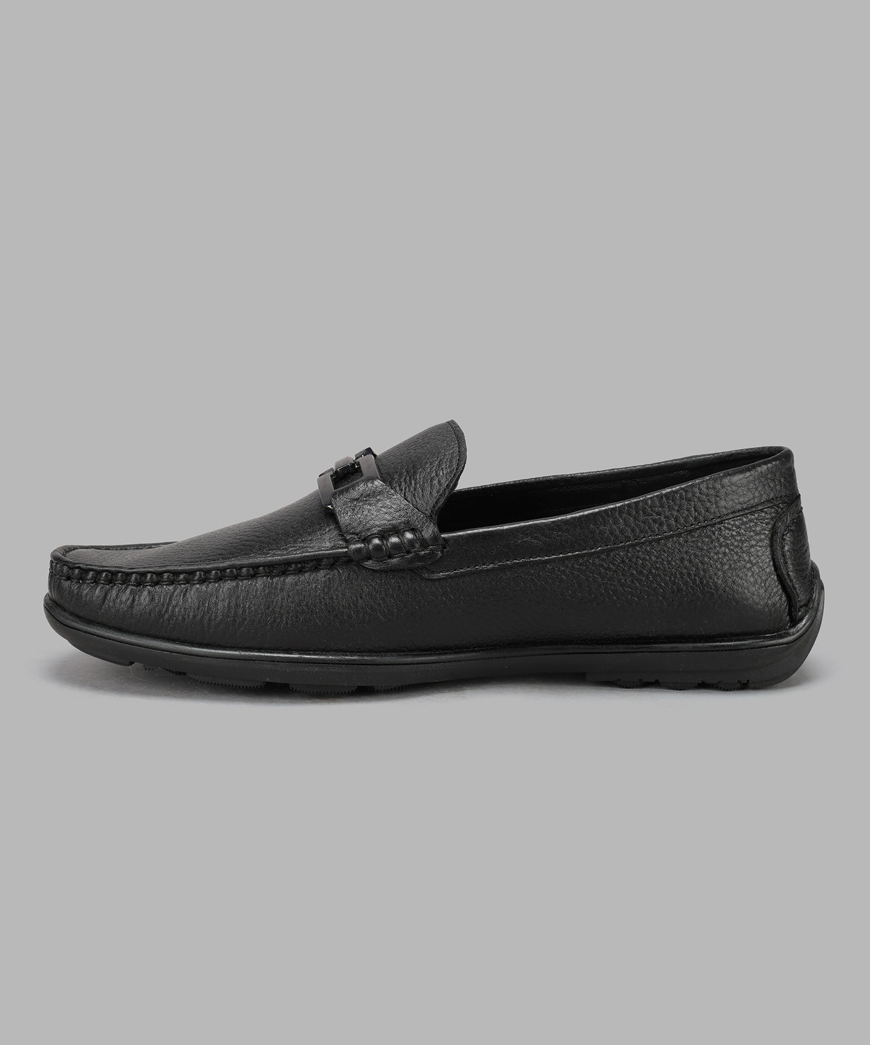 Image of WOODLAND Slip On For Men (Black, 8)