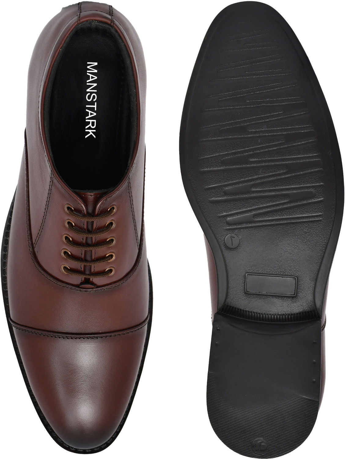 Image of MANSTARK Genuine Leather Formal Shoe| Office Shoe| Daily Formal Oxford For Men