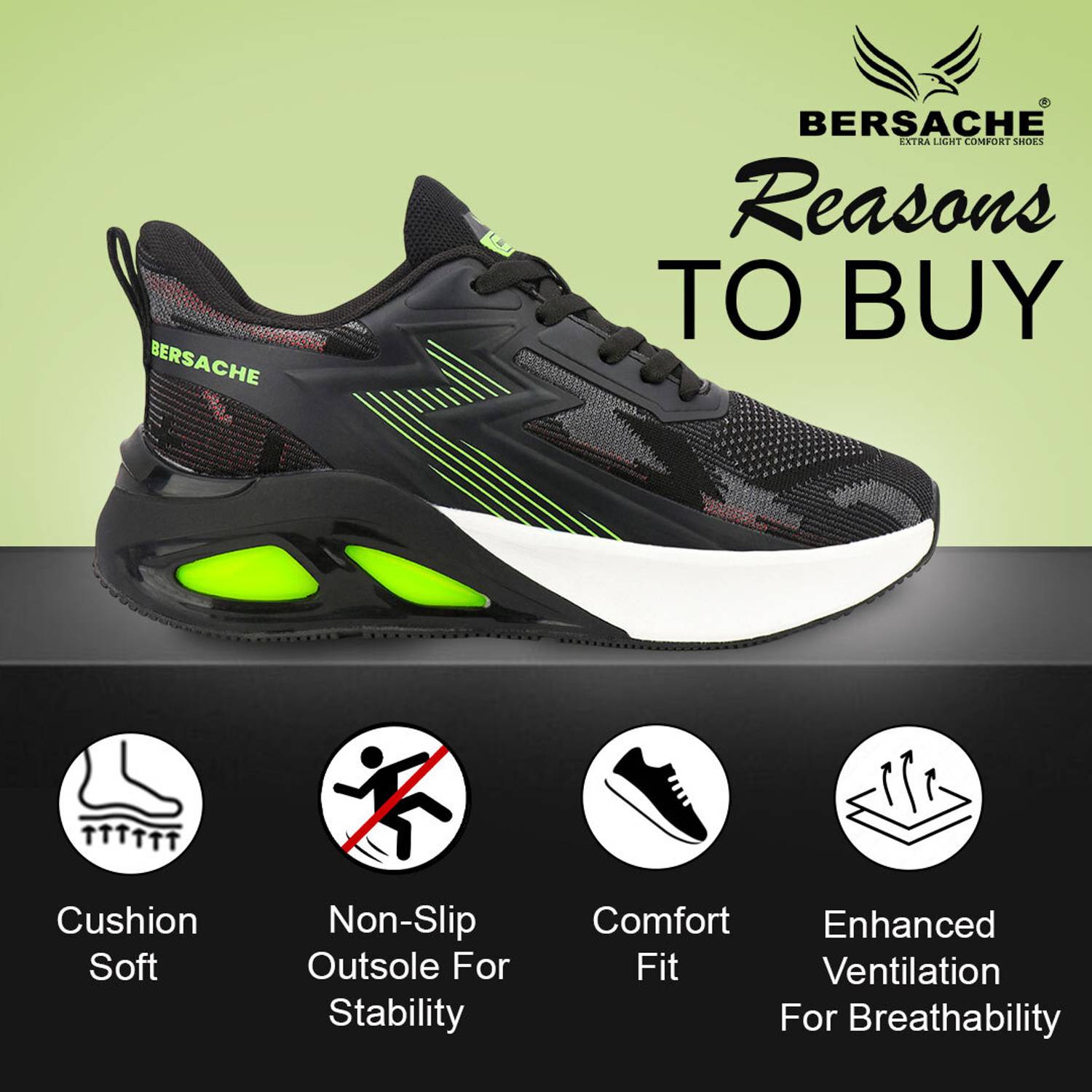 BERSACHE Premium Sports Running Shoes For Men - Image 4
