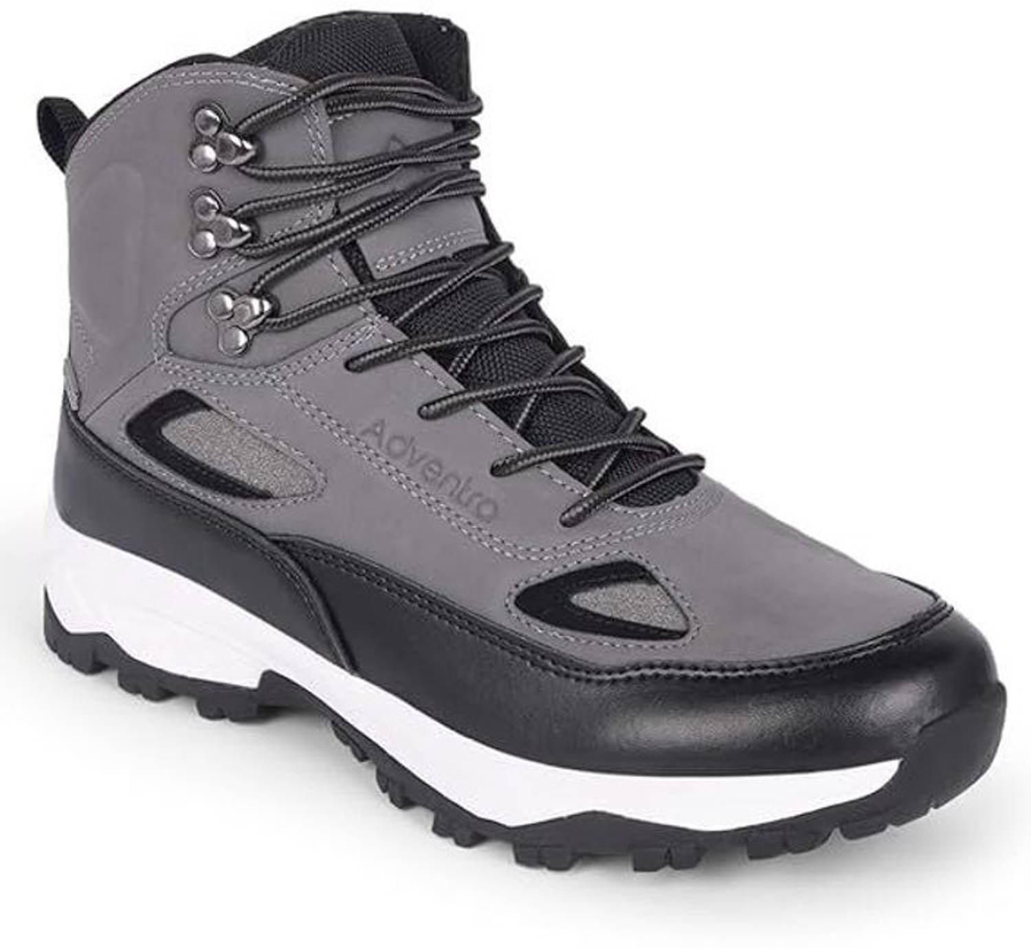 Adventra Men Waterproof Mid-Top Trekking Shoes Grey - Image 1