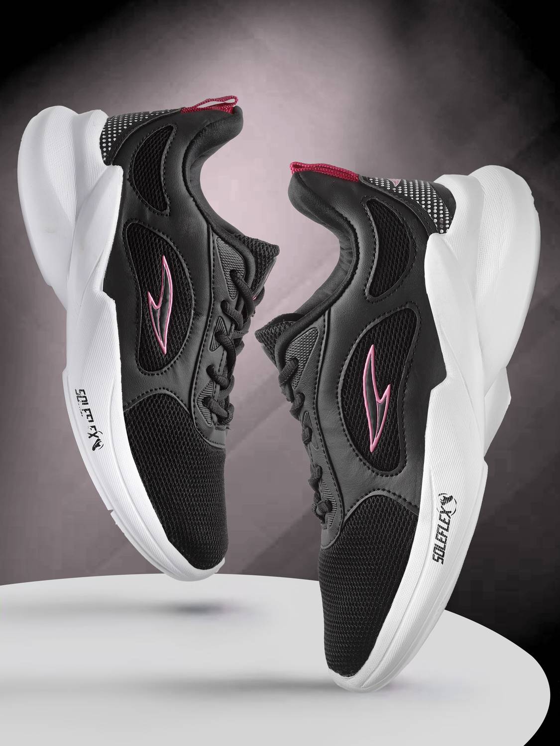 asian Firefly-04 Black Sports,Gym,Jogging,Walking,Training,Stylis