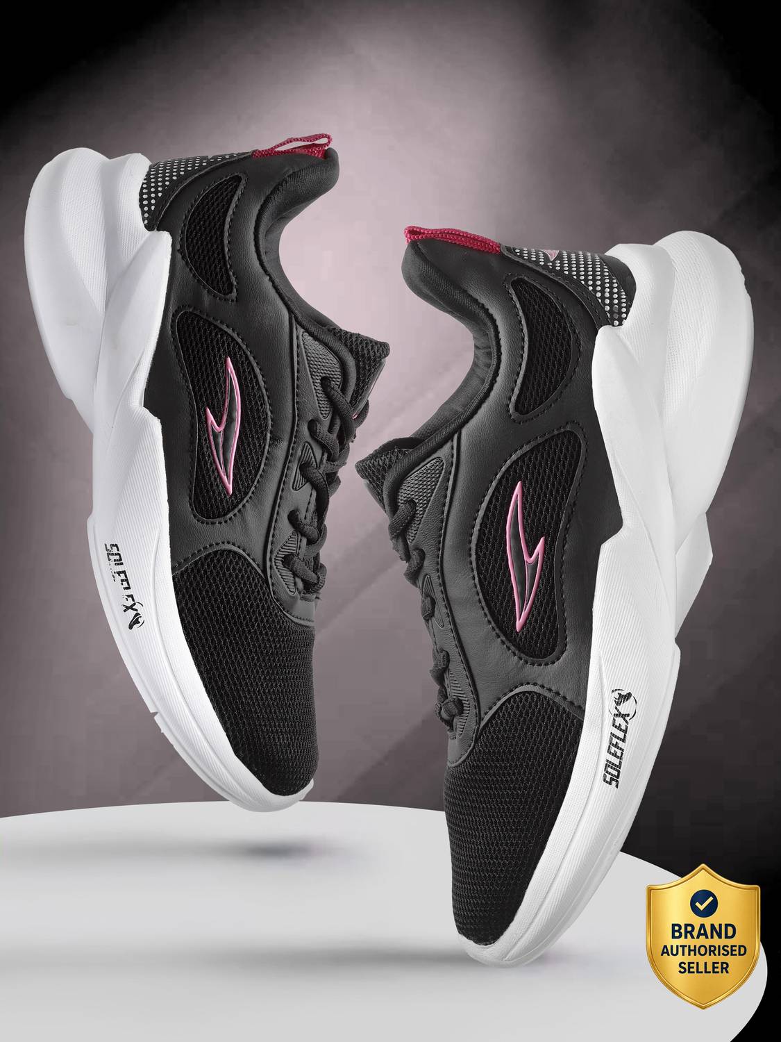 asian Firefly-04 Black Sports,Gym,Jogging,Walking,Training,Stylish Running Shoes For Women