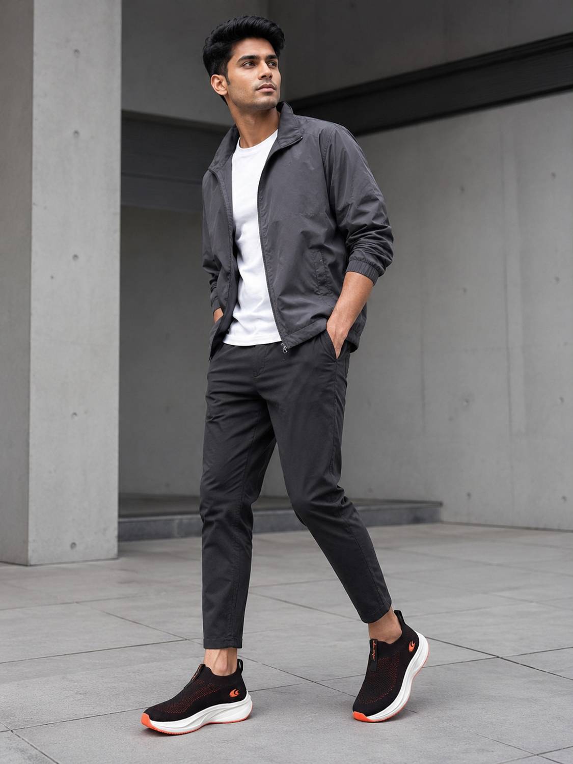 Allen Cooper Walking Shoes For Men Black - Image 2