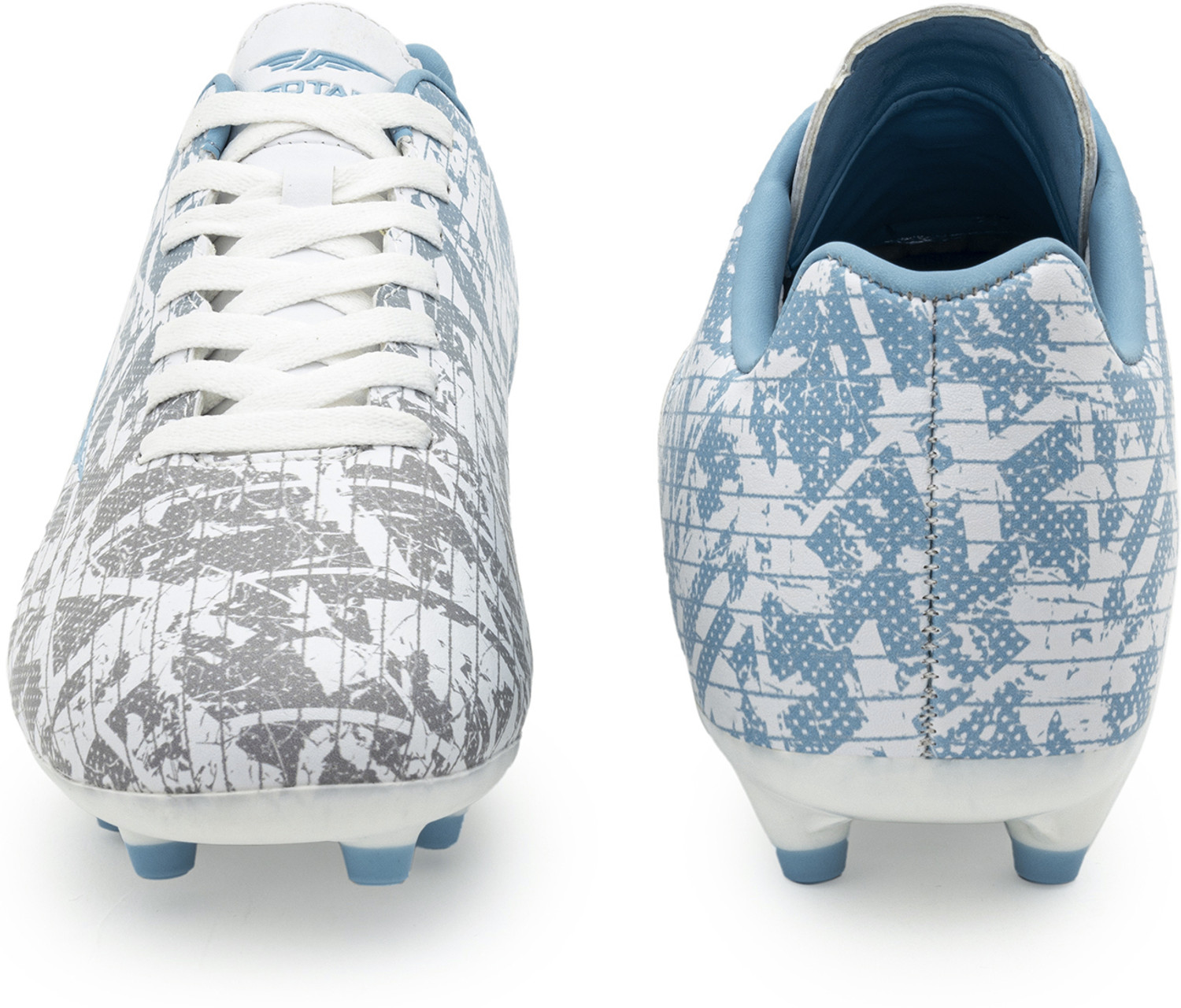 Image of RED TAPE Soccer Shoes for Men in Grey Blue | Sports Shoes Football Shoes For Men (Grey, Blue, 9)