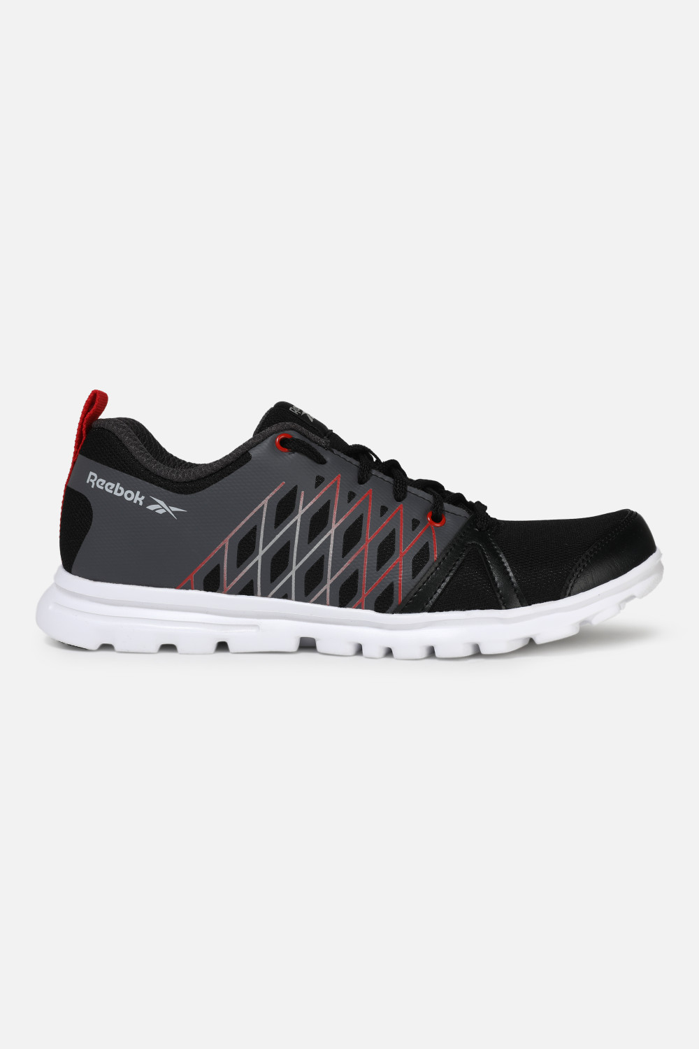 Image of REEBOK PULSE RUN XTREME LP BLACK ASHGRY RED Running Shoes For Men