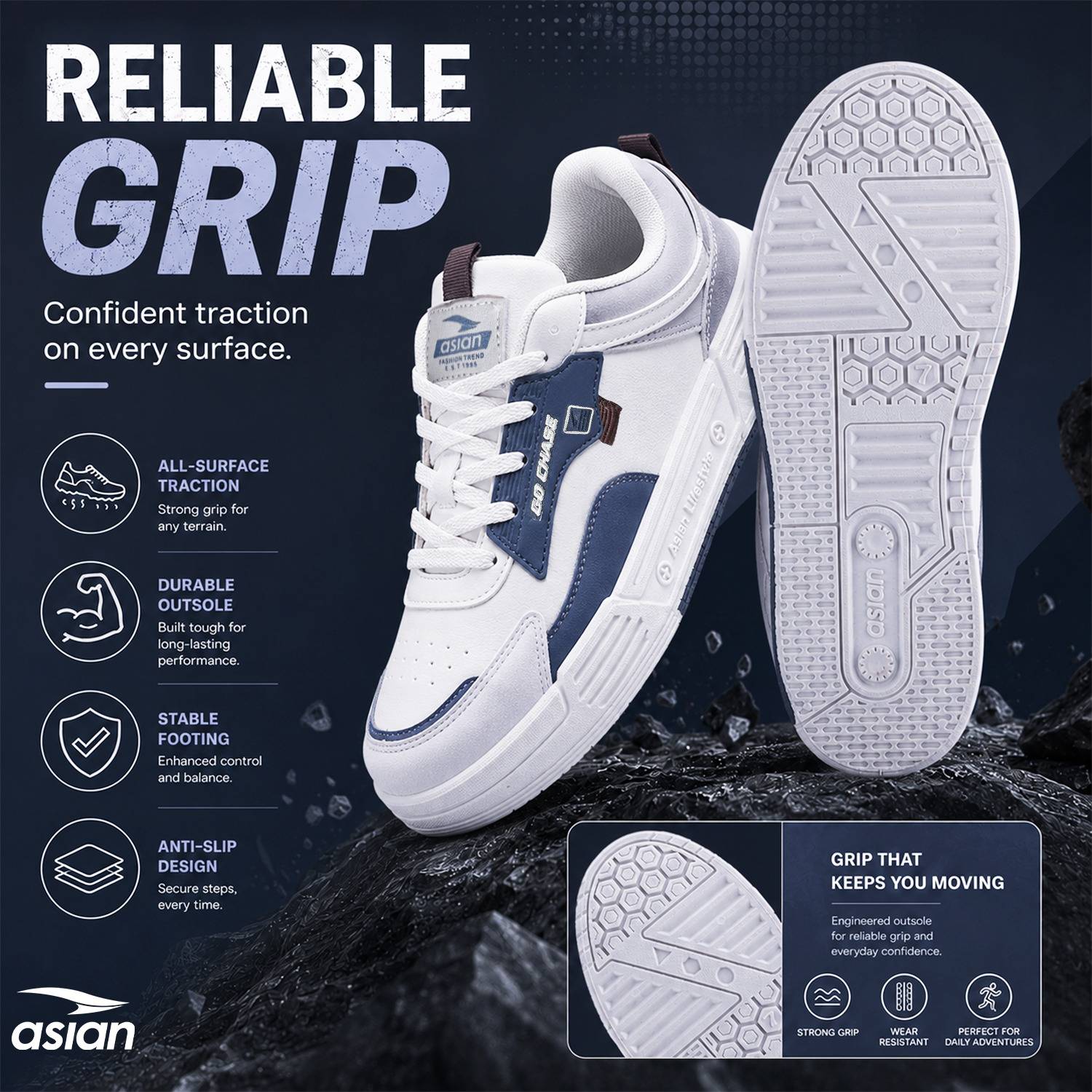 asian Lifestyle-03 Men’s Casual Sneakers - Image 3