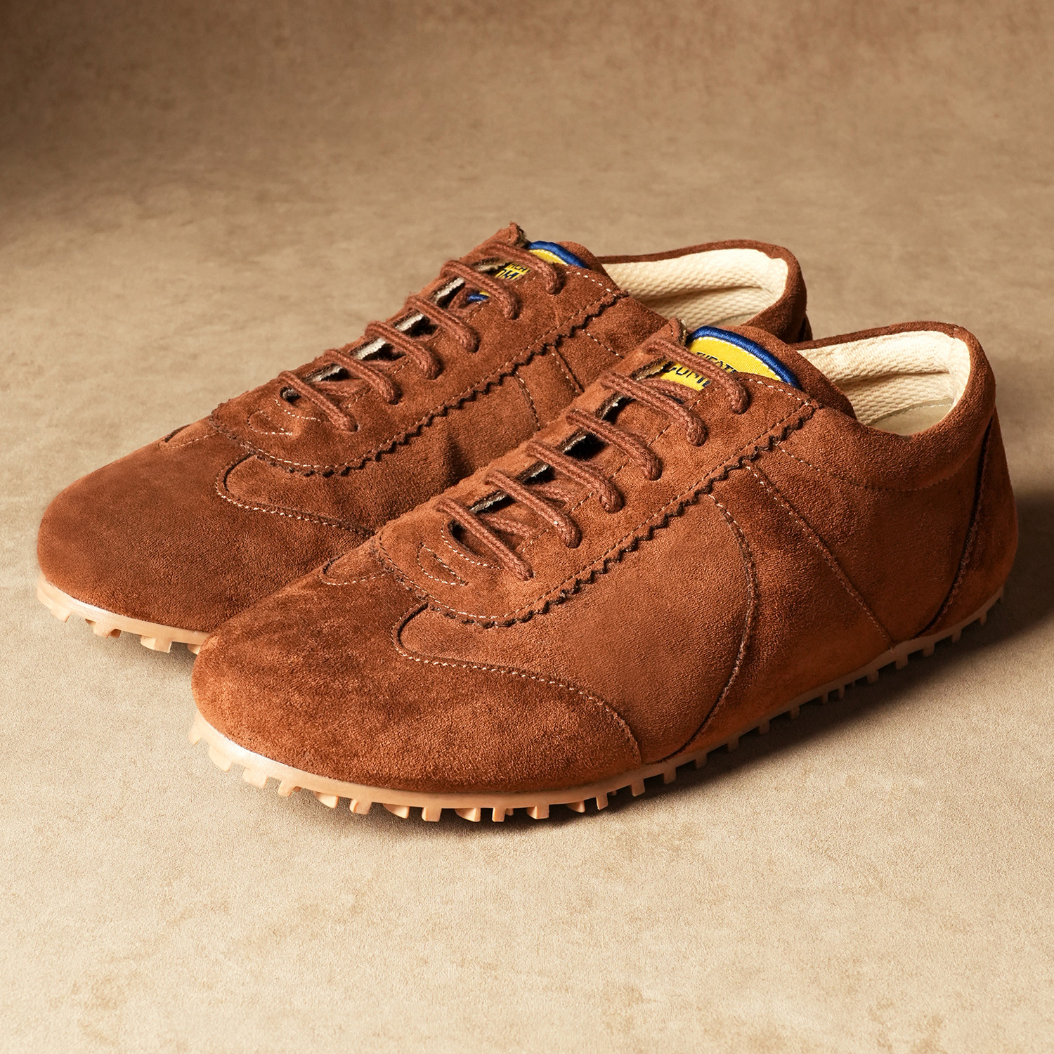 Image of Theater Combat Mocha Suede Sneakers Sneakers For Women