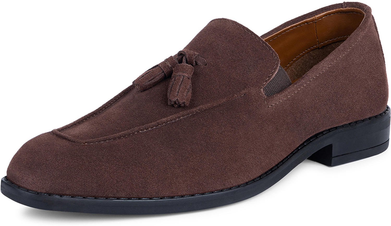 Image of LOUIS STITCH Brown Italian Suede Leather Casual Mocassin Shoes for Men - UK 7 (SXSUMCTA) Mocassin For Men