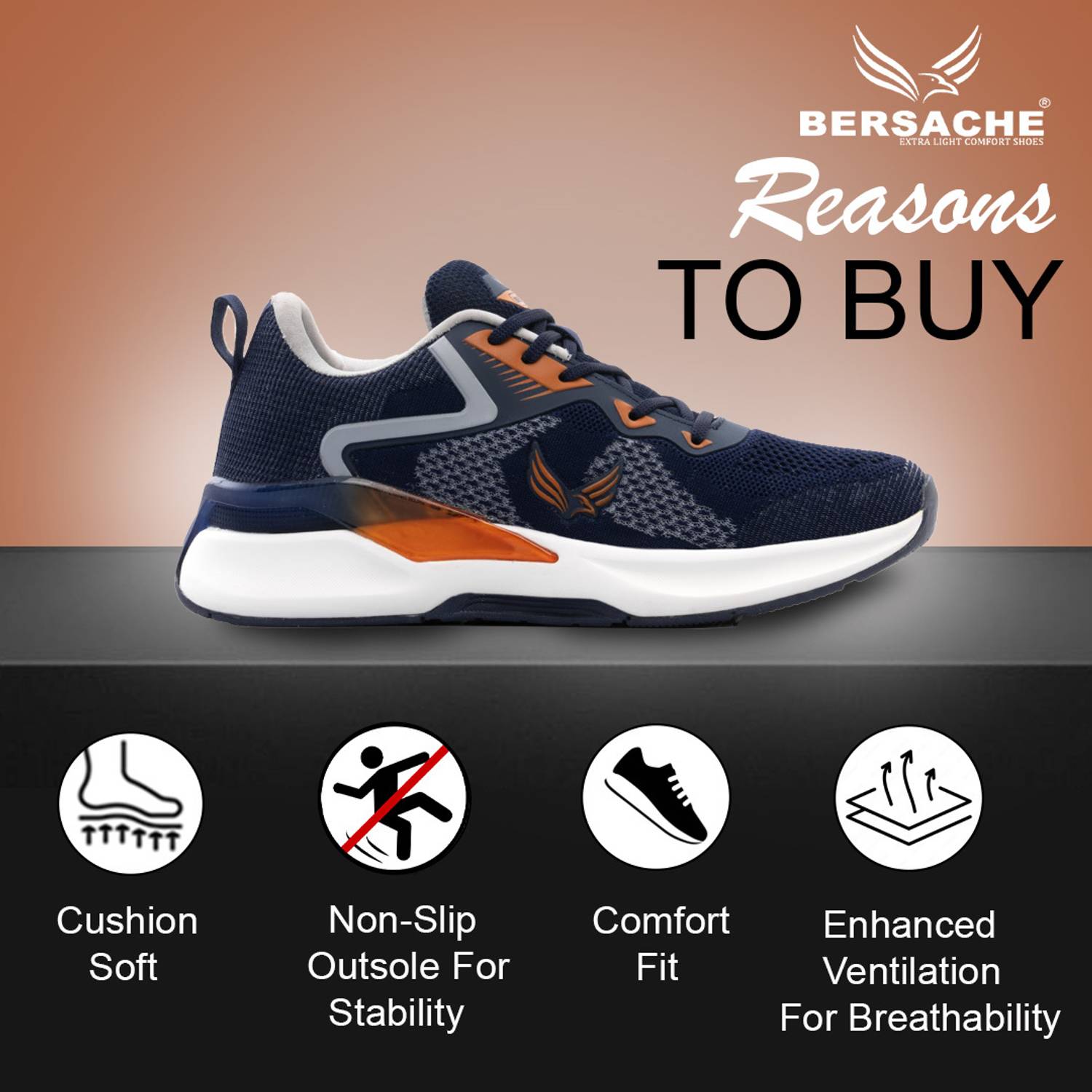 BERSACHE Men's Sports Running Shoes - Image 5