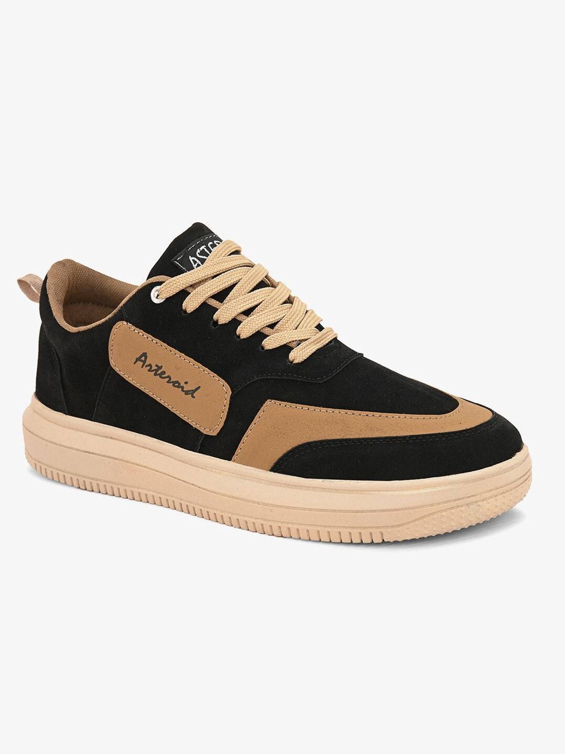 SERSI Fashion Colorblock Men's Black Sneakers - Image 4