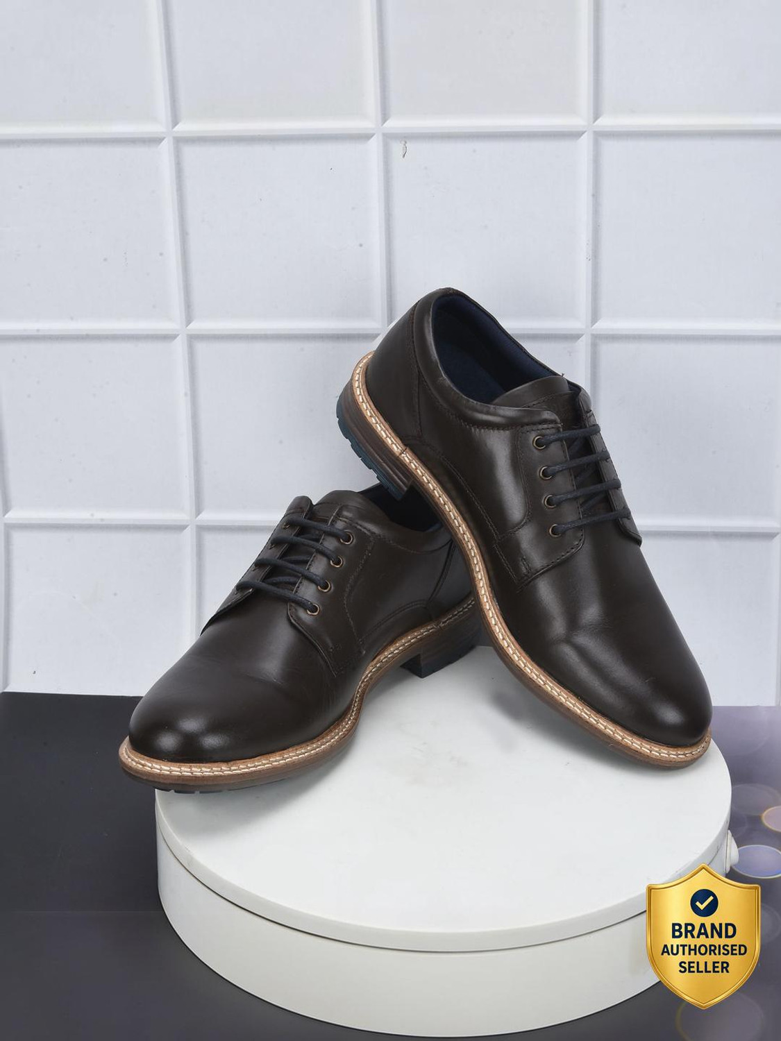 Image of WOODLAND Formal Office Wear Leather Premium Comfortable Lace Up For Men