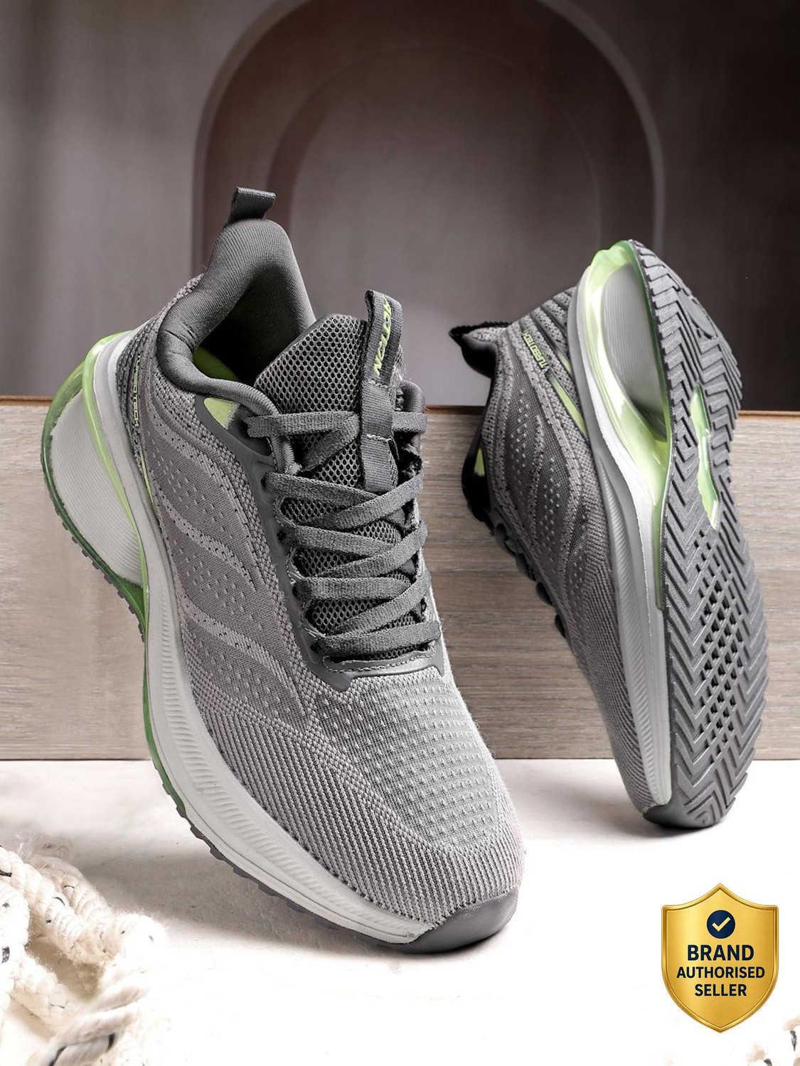 Image of action Athleo TURBO-1521 Trendy Lightweight Comfortable Durable Sports Lace-Up Running Shoes For Men