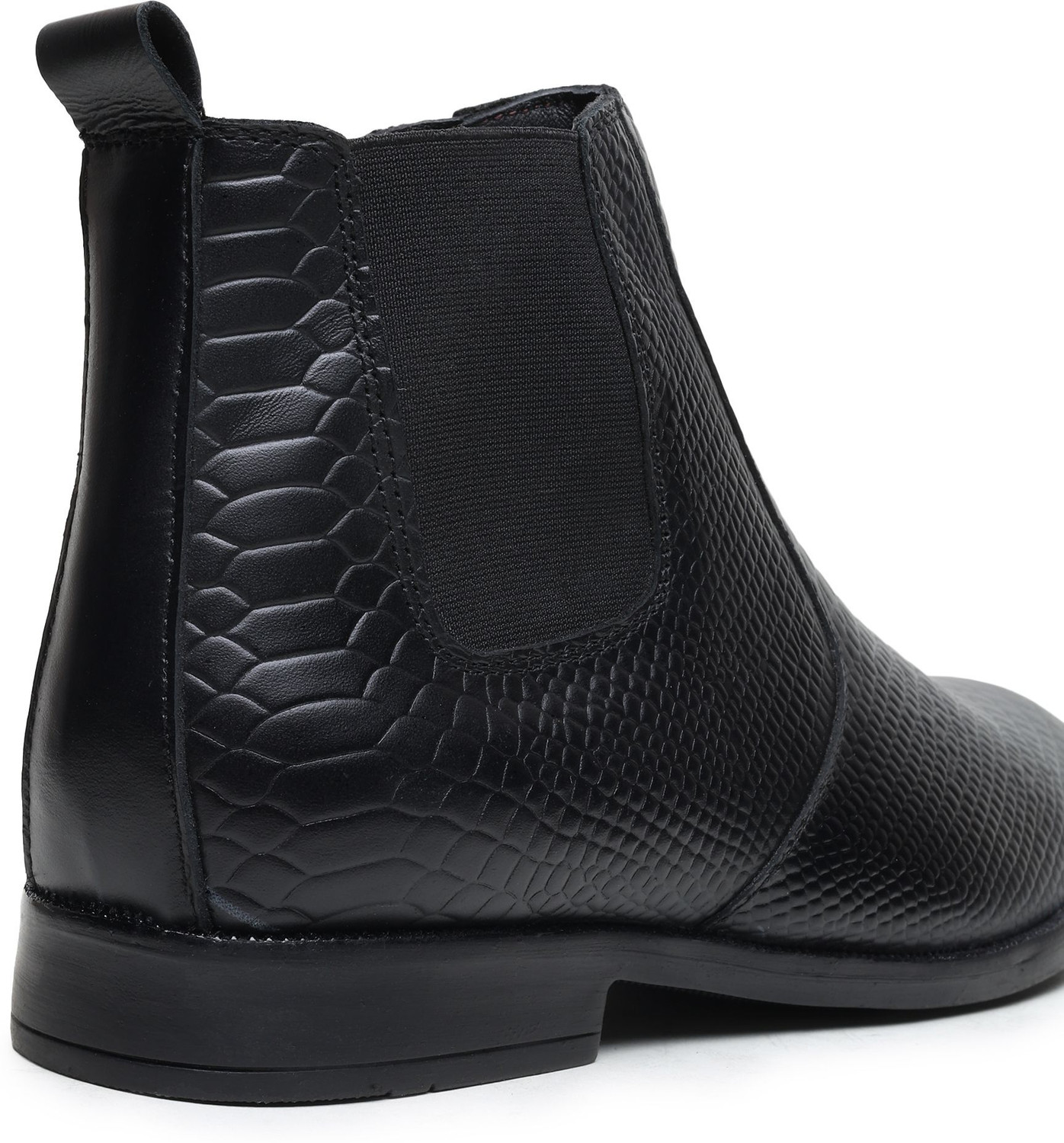 Image of Hayes London Genuine Leather Chelsea Boots, Mid Top Shoe with Comfortable Block Heel, Boots For Men
