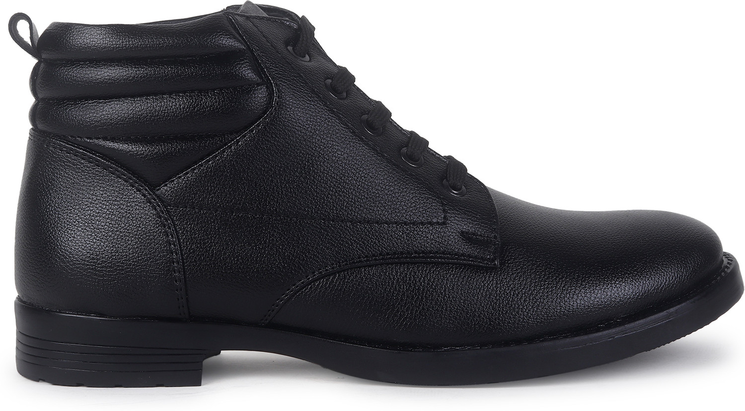 Image of JOREN BLACK Synthetic Leather Boots Boots For Men