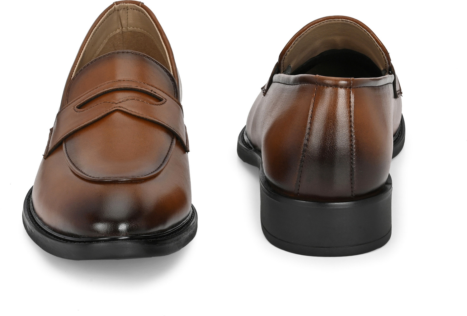Image of House of Pataudi Stylish Loafers for Men With Soft Sole Casual & Semi-Formal Wear Slip On For Men (Tan, 7)
