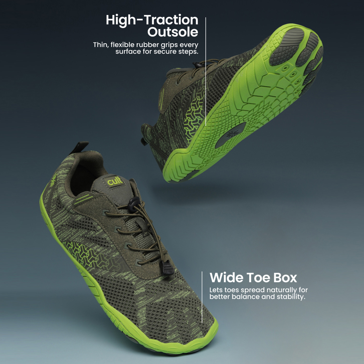 Image of Cult KnitFit Barefoot Training Minimalist Shoes Zero Drop Wide Toe Shoes Flexible Barefoot Shoes For Men