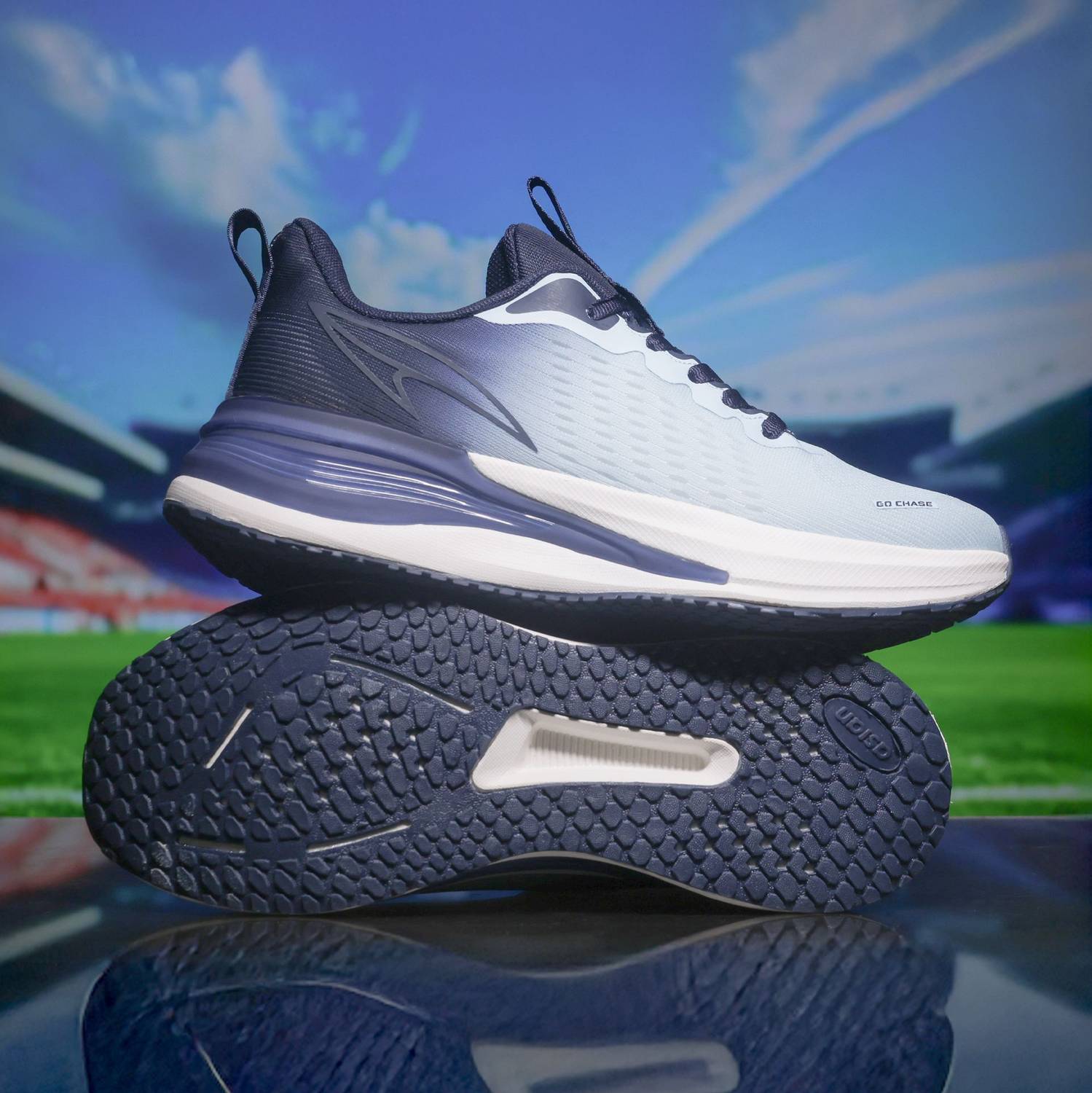 asian Quantum-57 Lightweight Running Shoes with Knit Upper, TPU