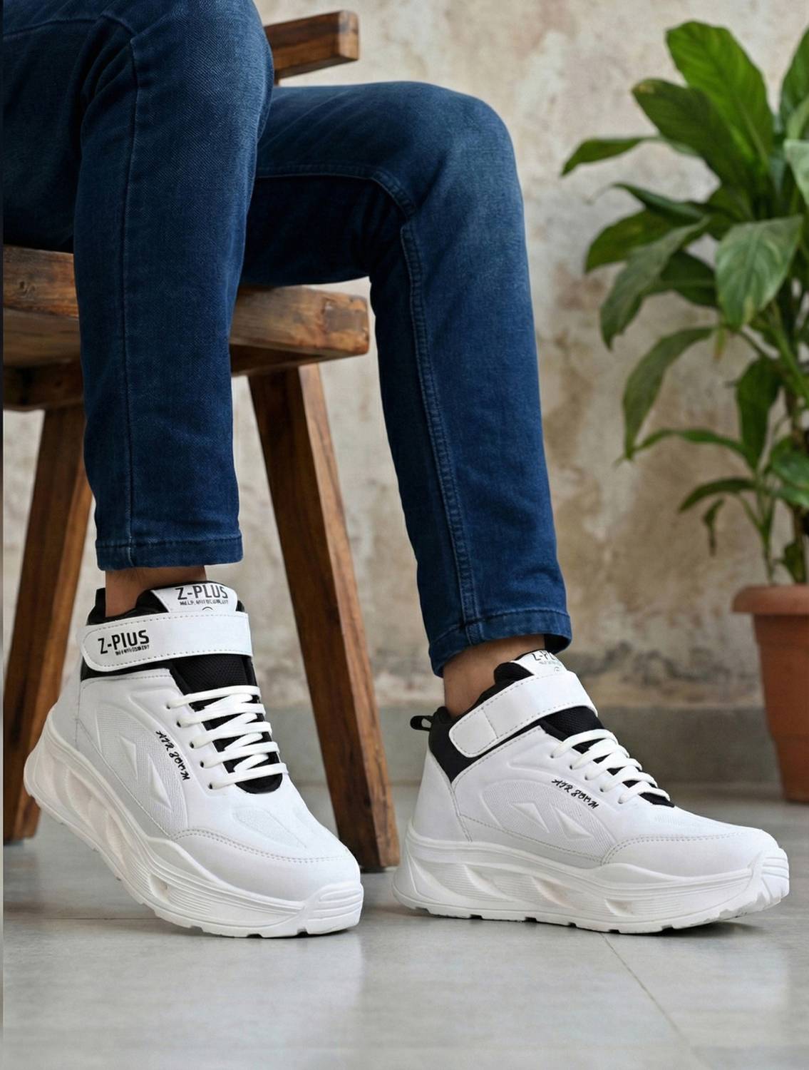 Zpluse Men's High Top Sneaker Lace Up Boot Shoes - Image 5