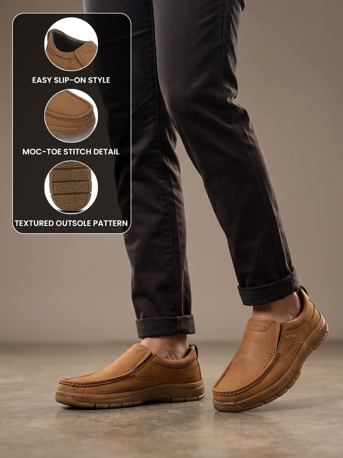 Image of Liberty Fortune VLACT203 Casual Lightweight | Comfortable Loafers For Men (Tan, 8)