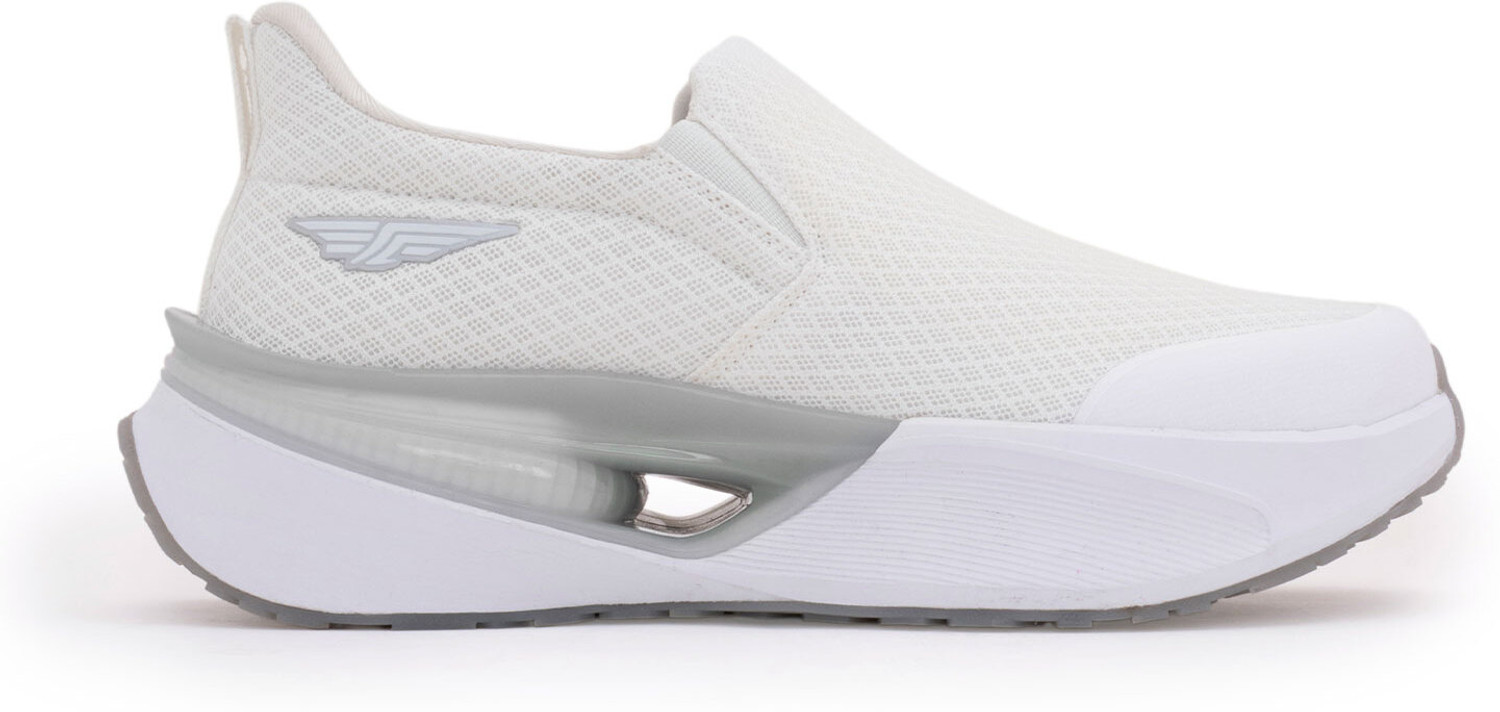 Image of RED TAPE Walking Slip-On Shoes for Men in White Walking Shoes For Men