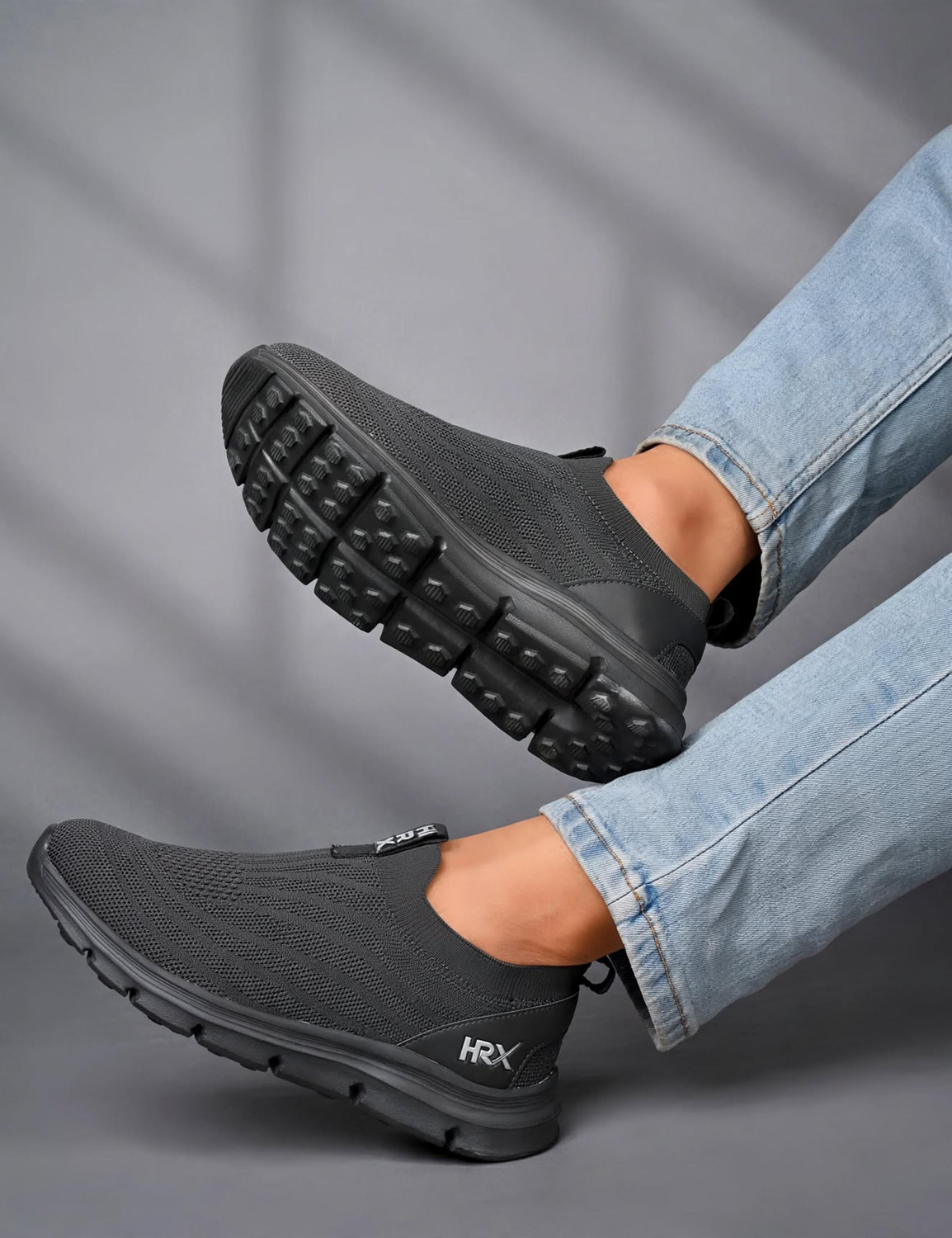 Image of HRX by Hrithik Roshan Walking Shoes For Men (Grey, 10)
