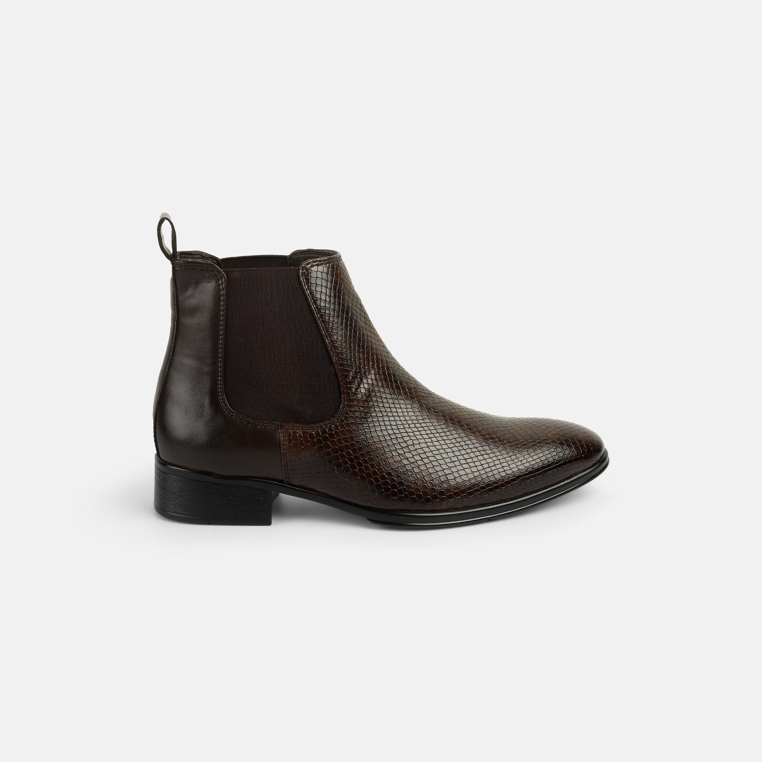 Image of MOCHI Men's Brown Slip On closure Boots with Flat sole Casuals For Men