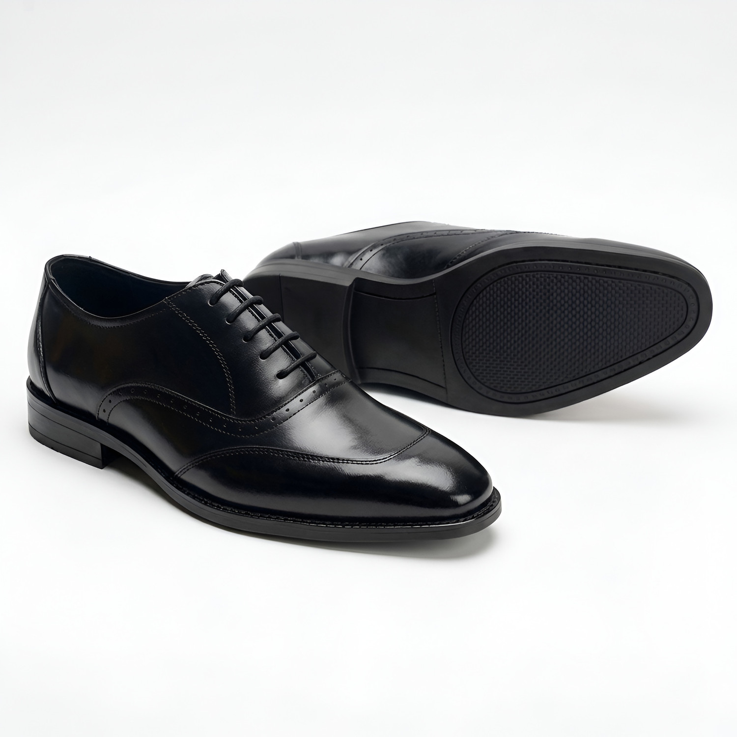Image of TOM HENDRIX Men's Genuine Leather Brogue Formal Classic Oxford Style Lace-Up Shoes Oxford For Men