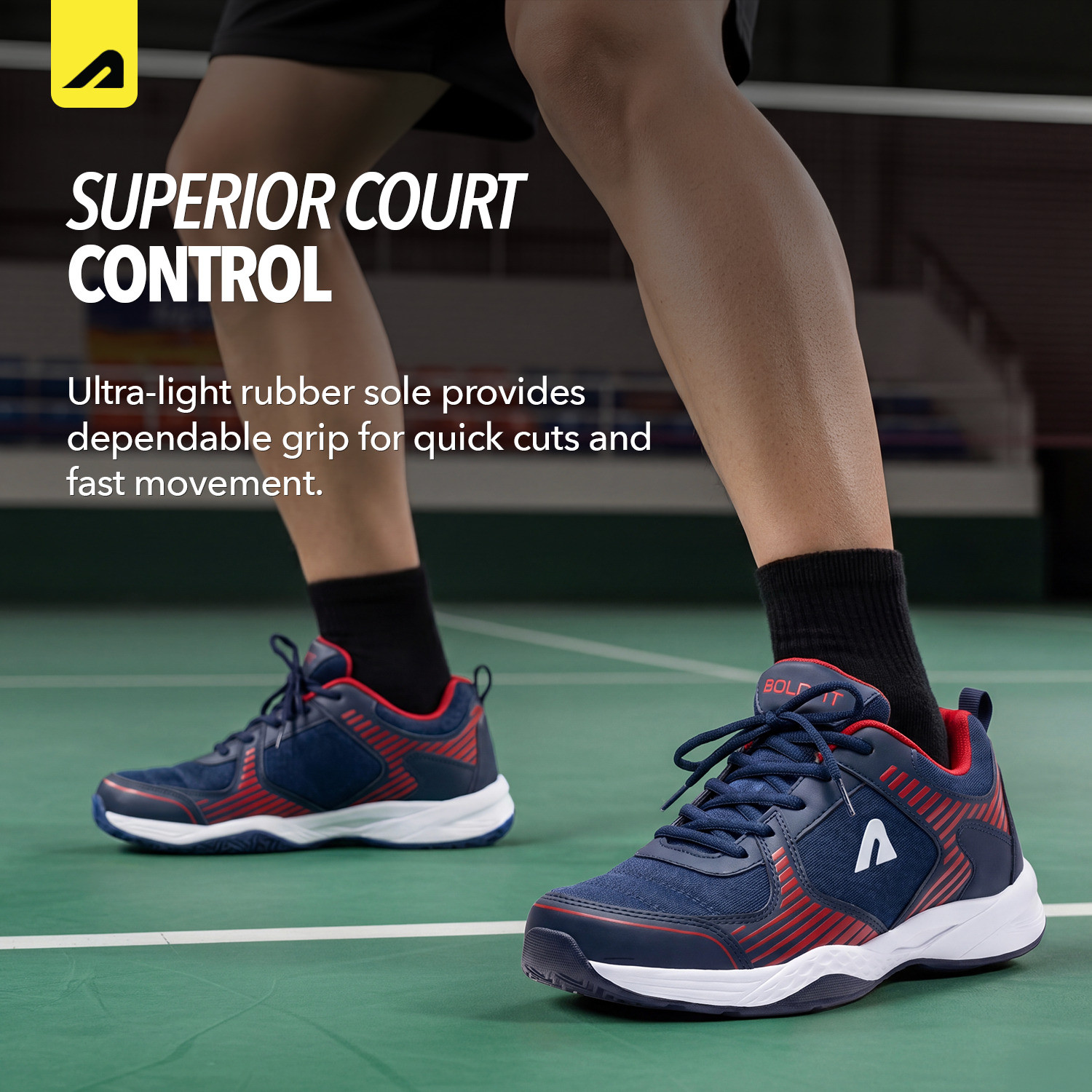 Image of BOLDFIT Hawkeye 2.0 Badminton shoes for men anti skid non marking indoor badminton Badminton Shoes For Men