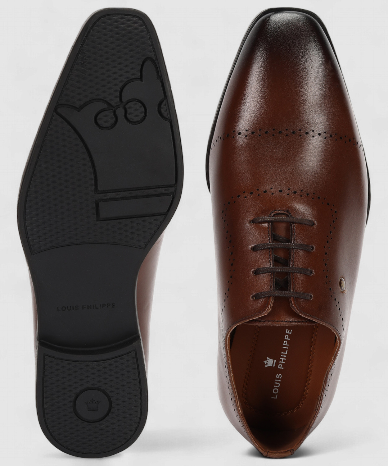 Image of LOUIS PHILIPPE Premium Leather Breathable Anti-Slip with Heel Formal Lace Up For Men