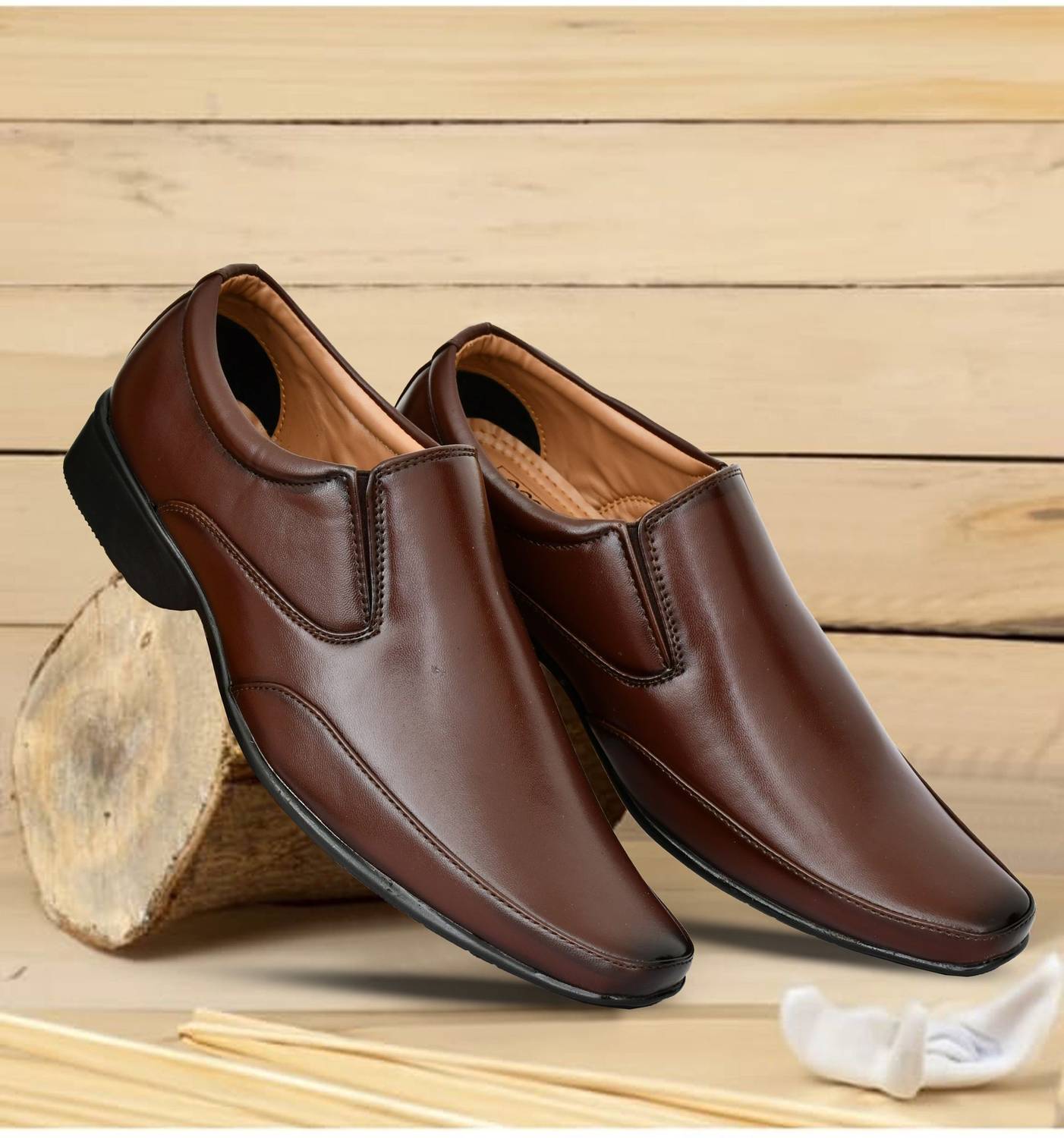 Aaeshu Boys Stylish Comfortable Synthetic Leather Outdoor Office Wear Formal Shoe Slip On For Men