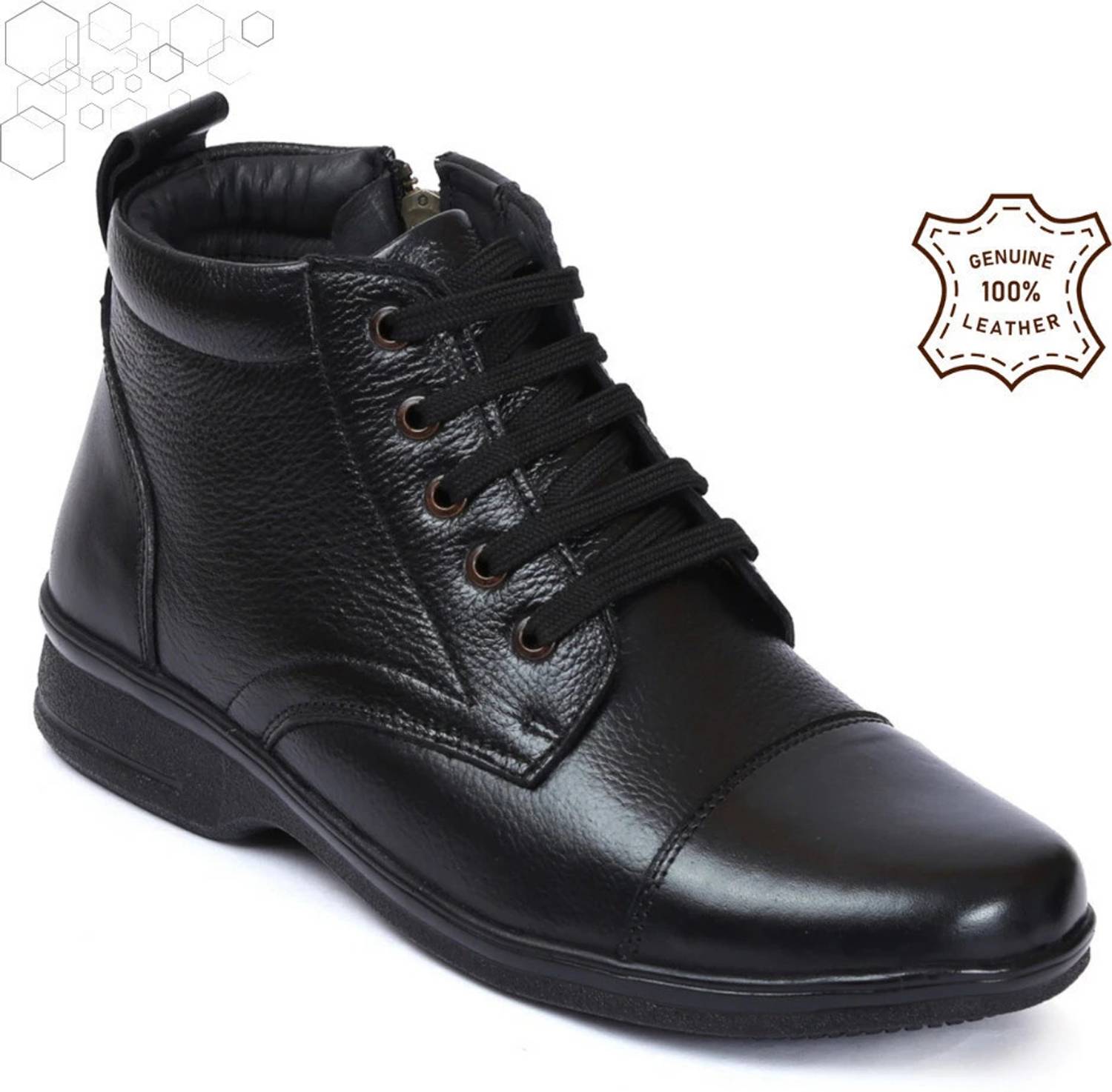 Zoom Men's Genuine Leather High Ankle Boots - Image 2