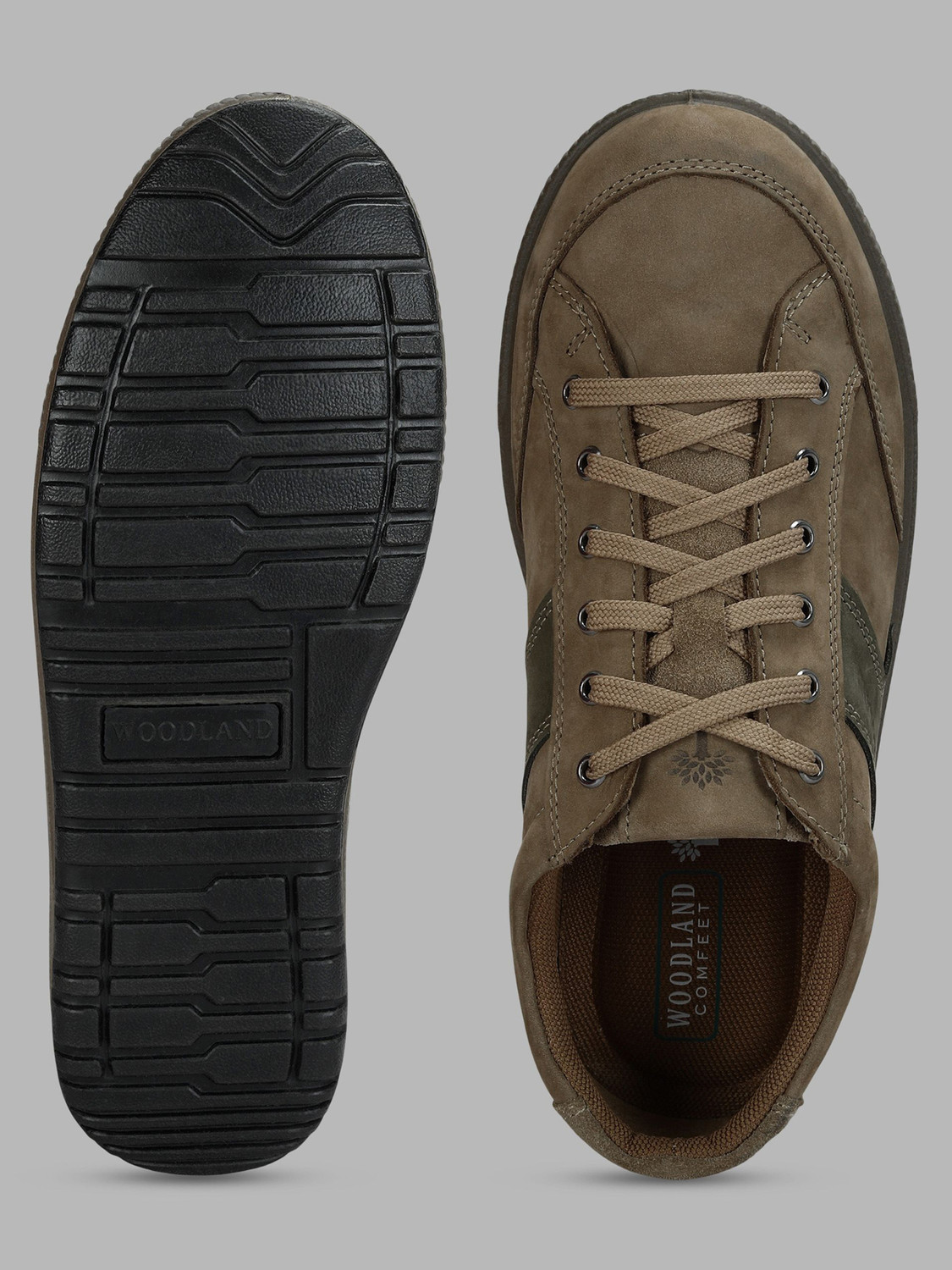 Image of WOODLAND Lace Up Lightweight Breathable Comfortable Daily Use Casuals For Men