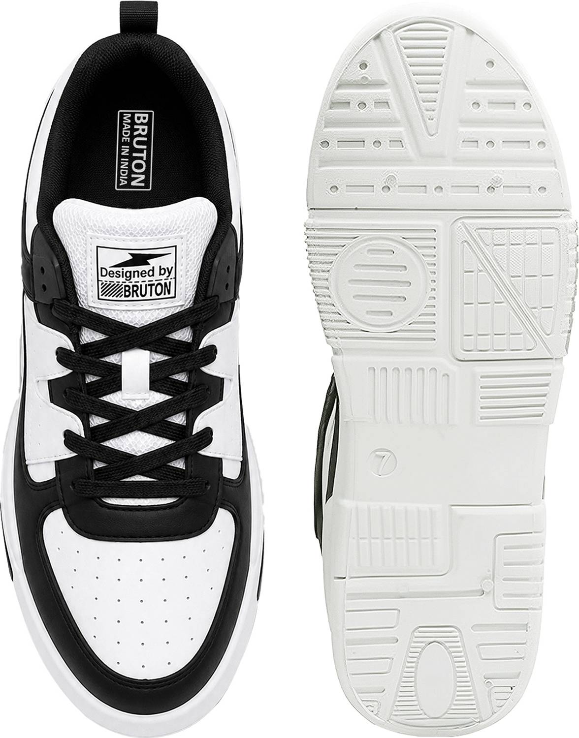 BRUTON Yapping-223 White Sneakers for Men - Image 5
