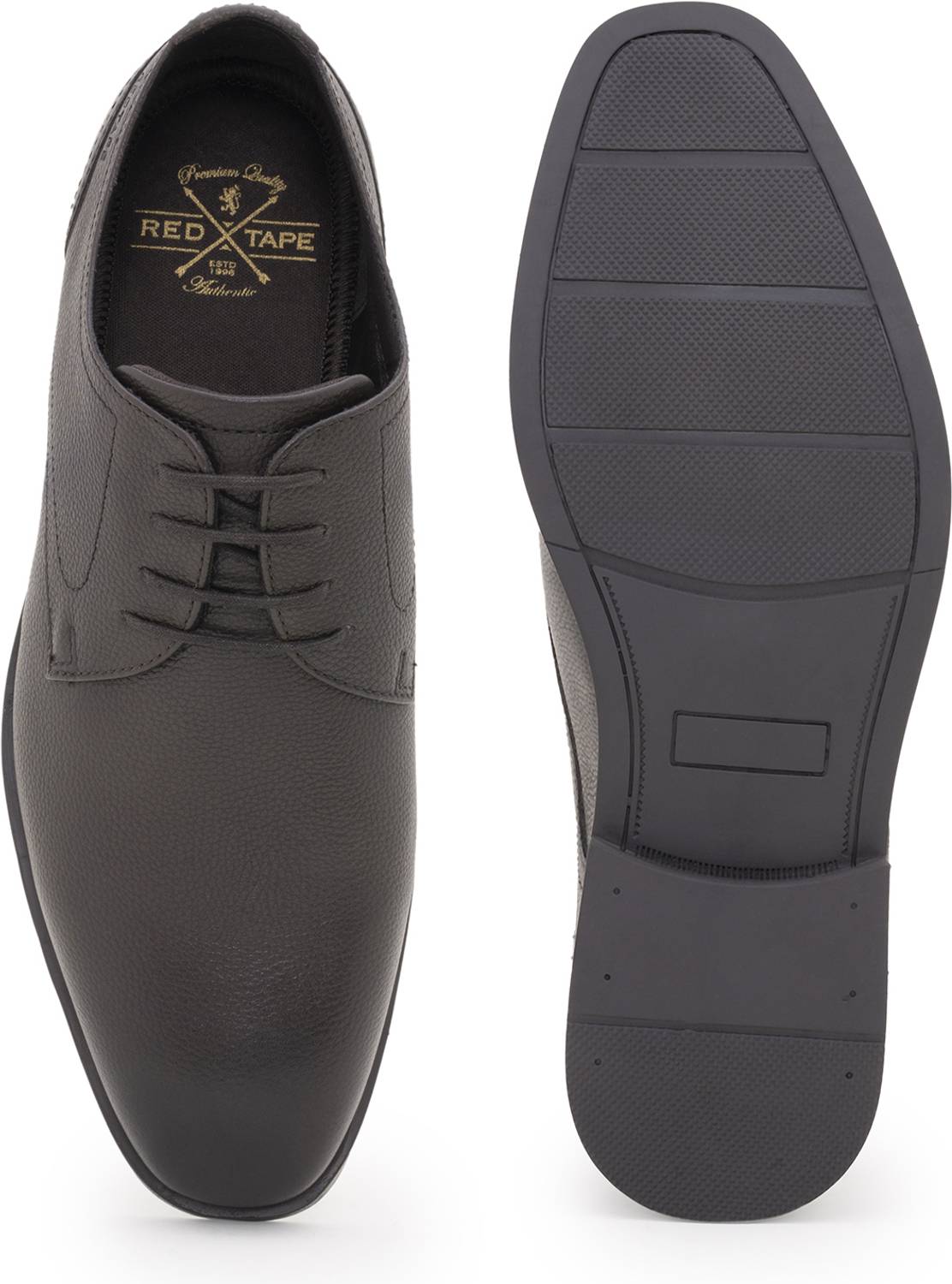 RED TAPE Men's Red Derby Office Shoes - Image 5