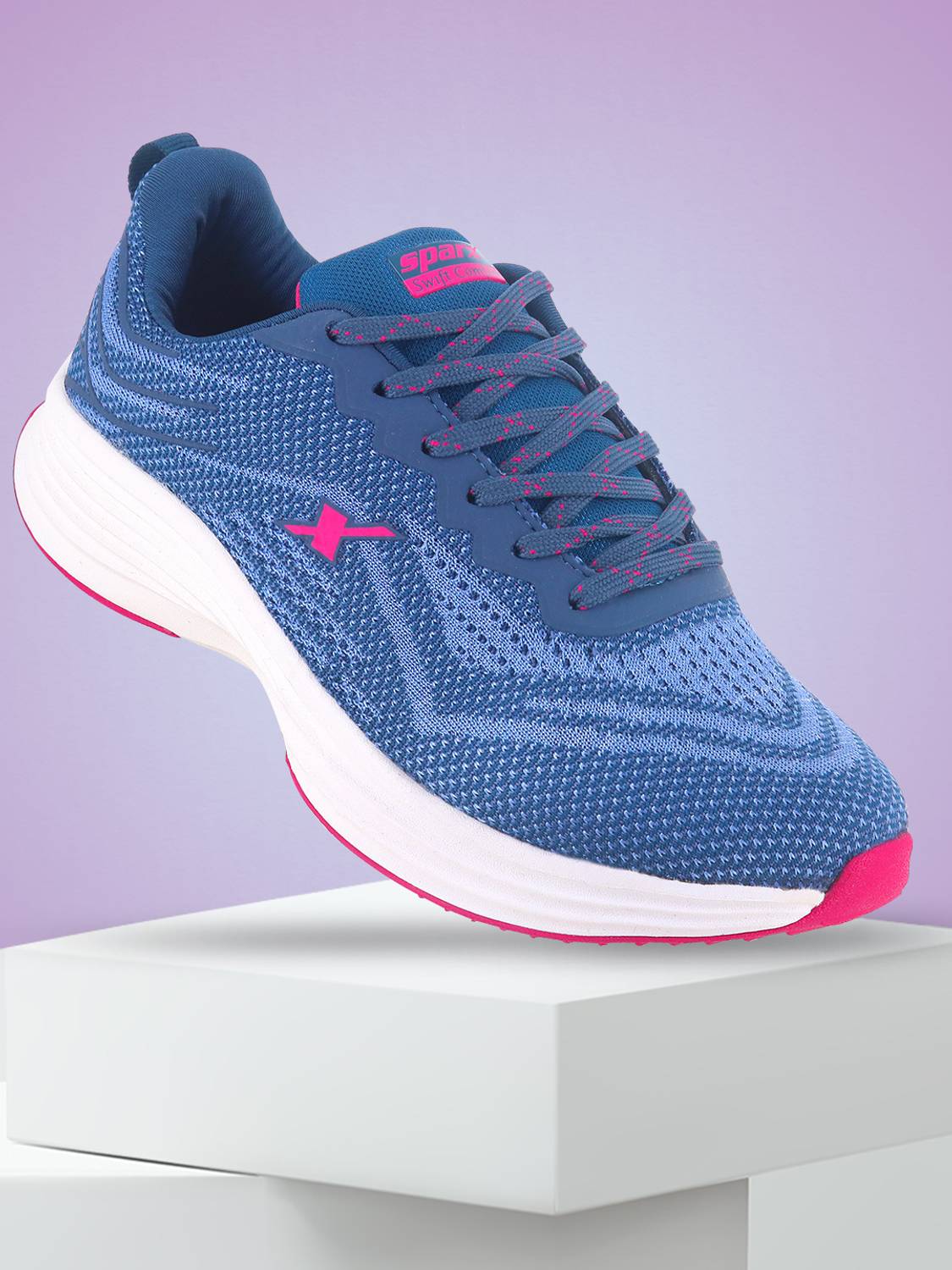 Sparx SL-264 Running Shoes For Women (Blue, Pink , 7)