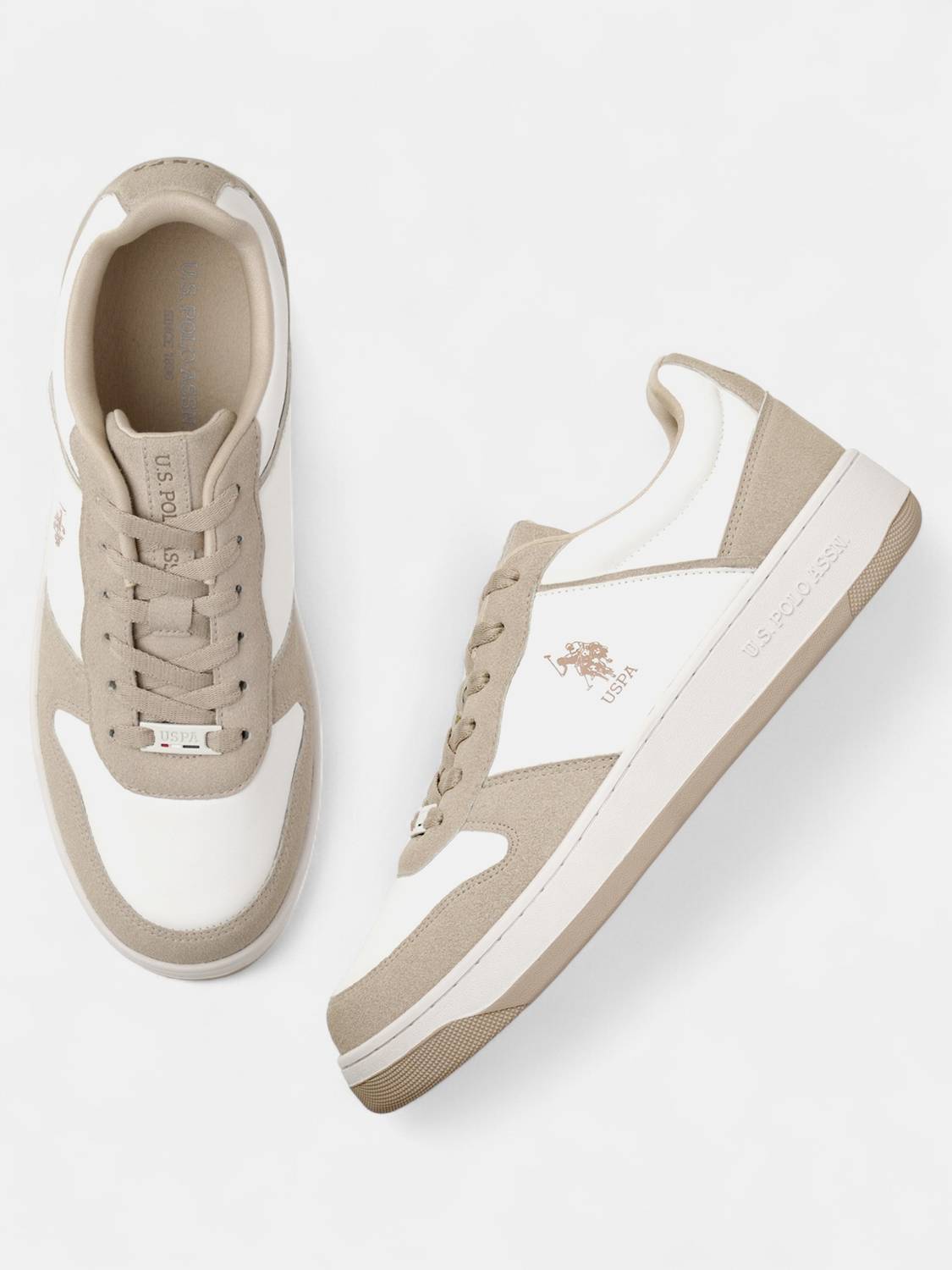 U.S. POLO ASSN. JOAN Sneakers for Men, Beige - Image 2