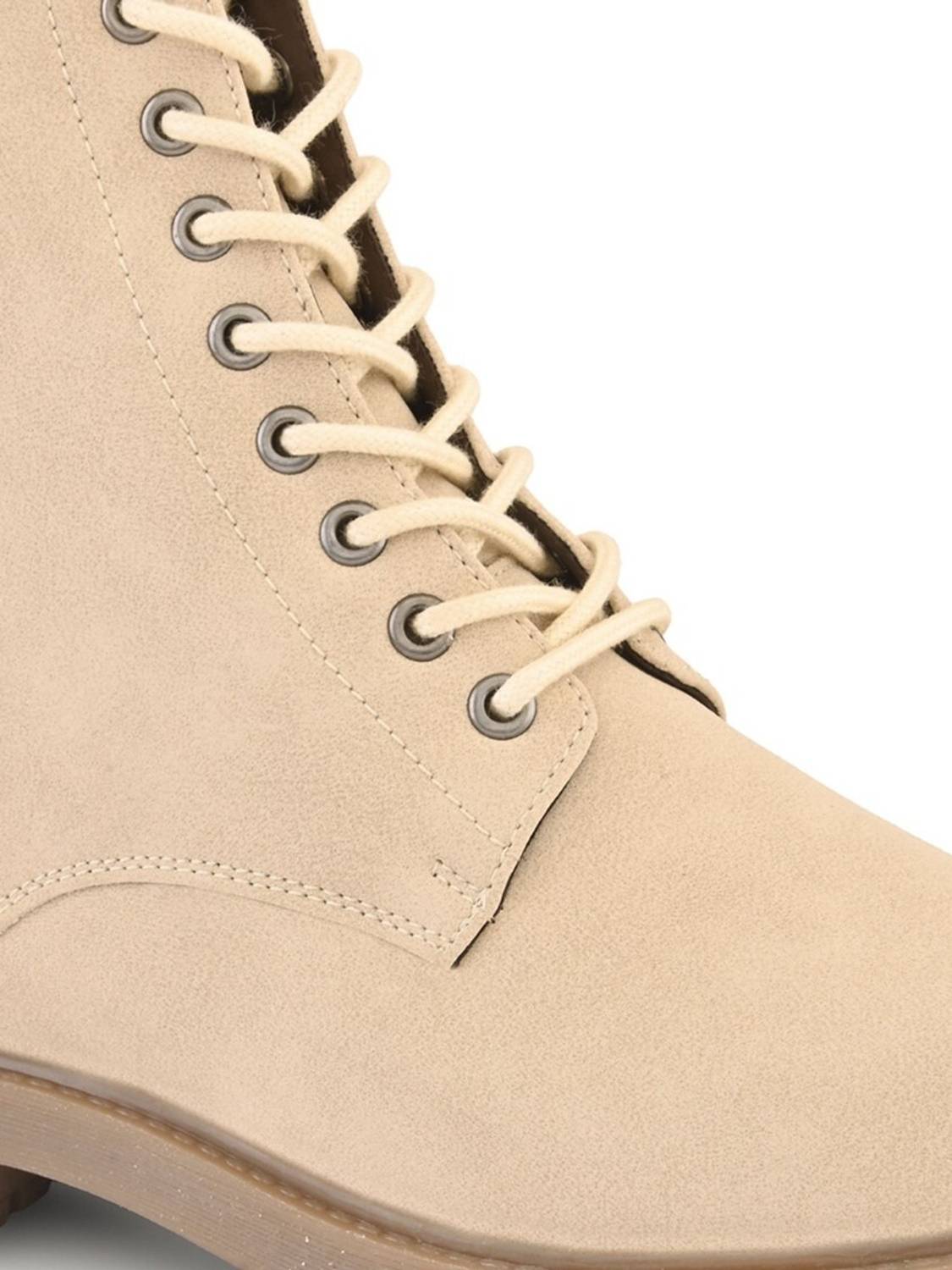 Roadster Lifetyle Women's Round Toe Lace-Up Biker Boots - Image 3