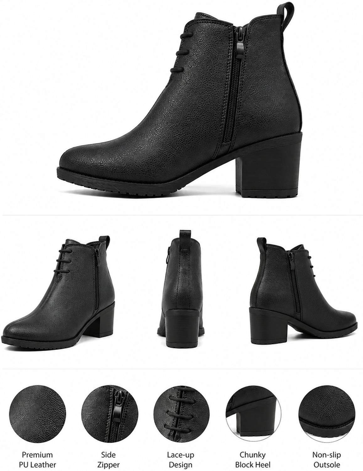 Lyser Women Black Boots - Image 3