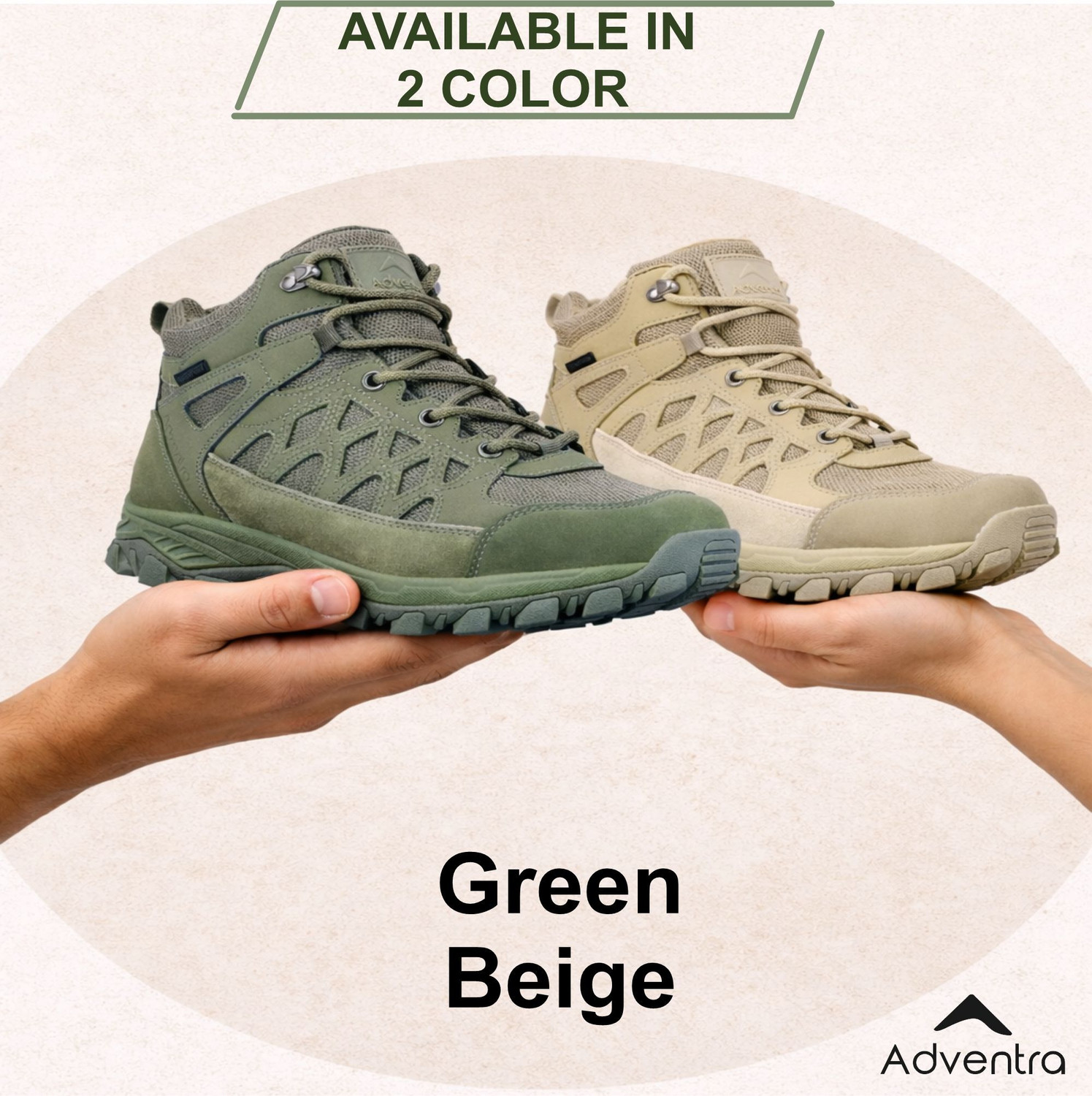 Image of Adventra Adventra Men's Waterproof Hiking Boots |WH1107 | Green Outdoors For Men