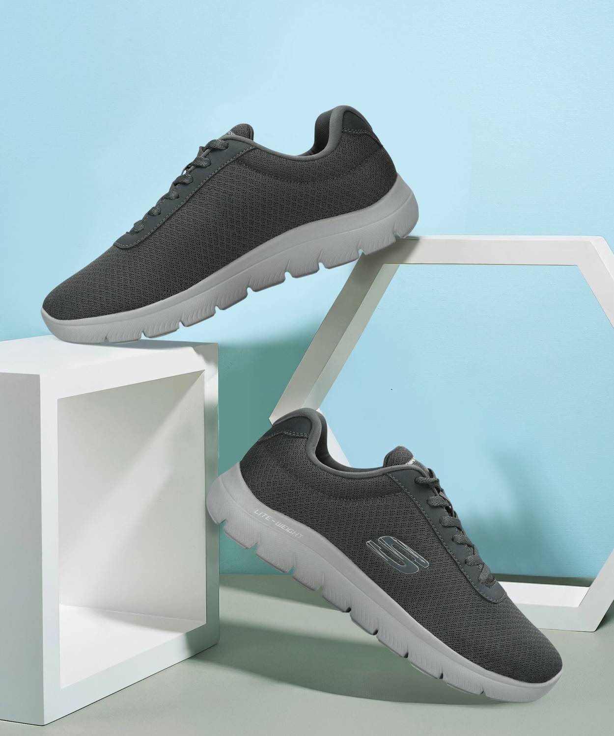 Skechers SUMMITS FIELD DAY Men's Gray Sneakers - Image 2