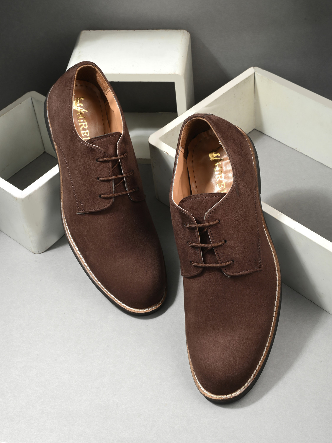 Image of Hirel's Suede Derby Casuals For Men
